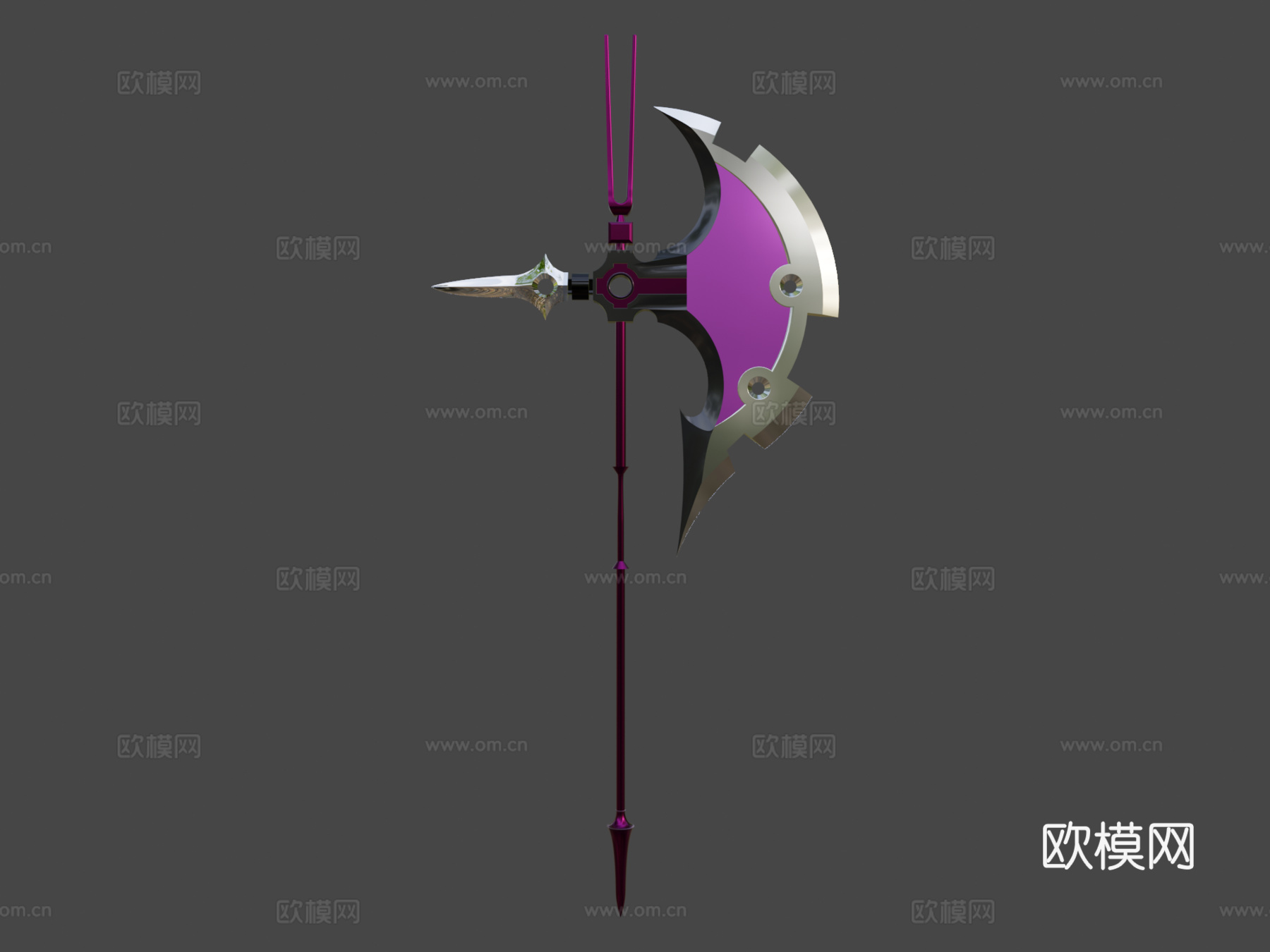 罗丽墨丘利的戟制作中3d模型下载（渲染图8）