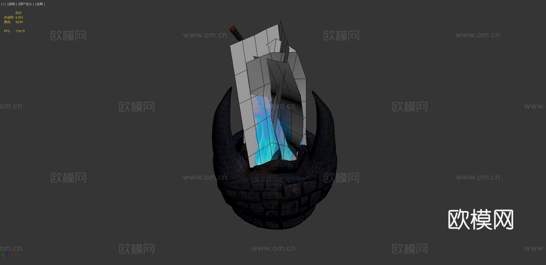 剑塔3d模型下载（渲染图4）