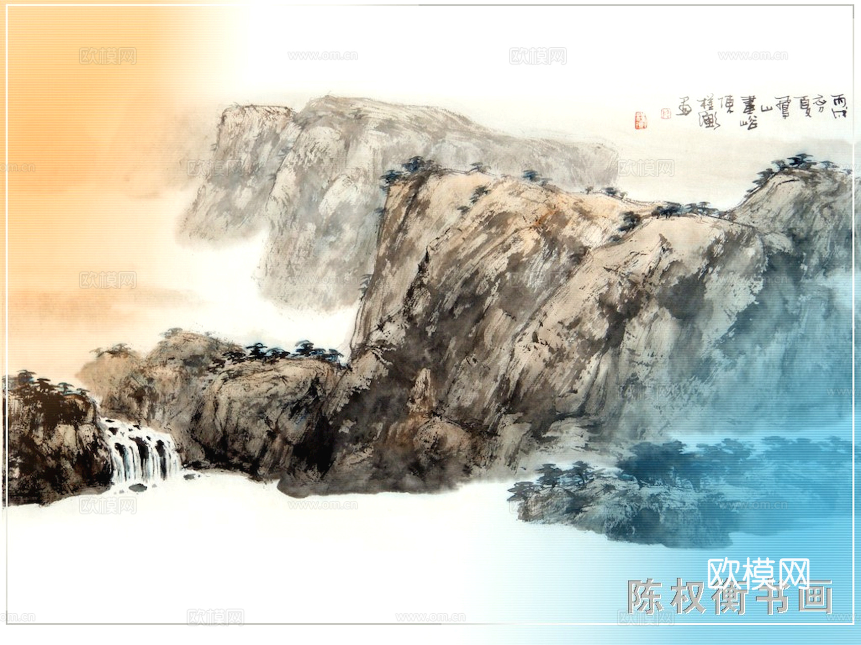 中式新中式挂画壁画字画山水花鸟背景墙壁纸装饰画抽象画油画下载