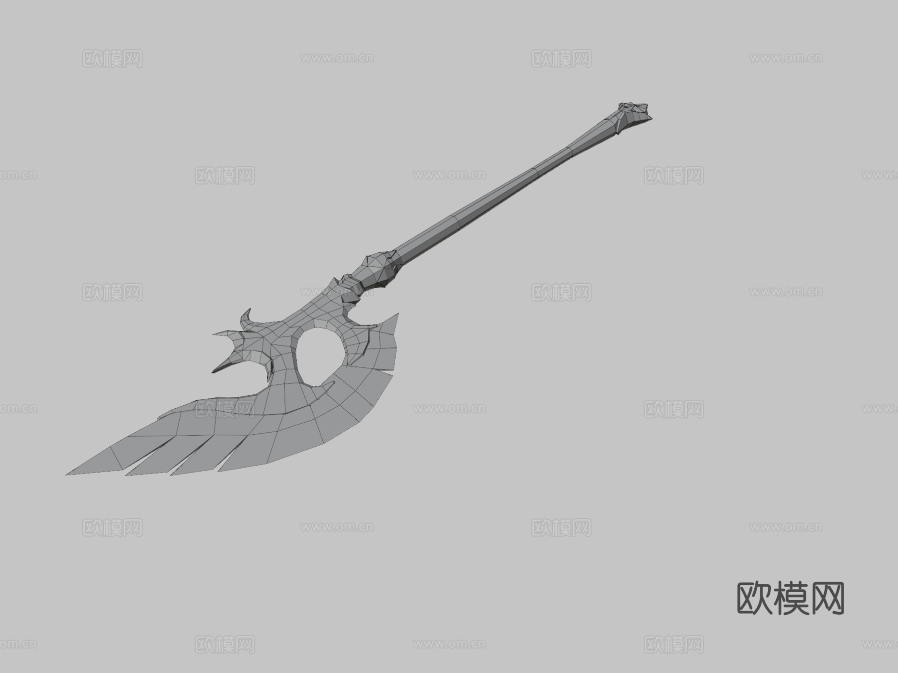 天际玻璃斧3d模型下载（渲染图3）