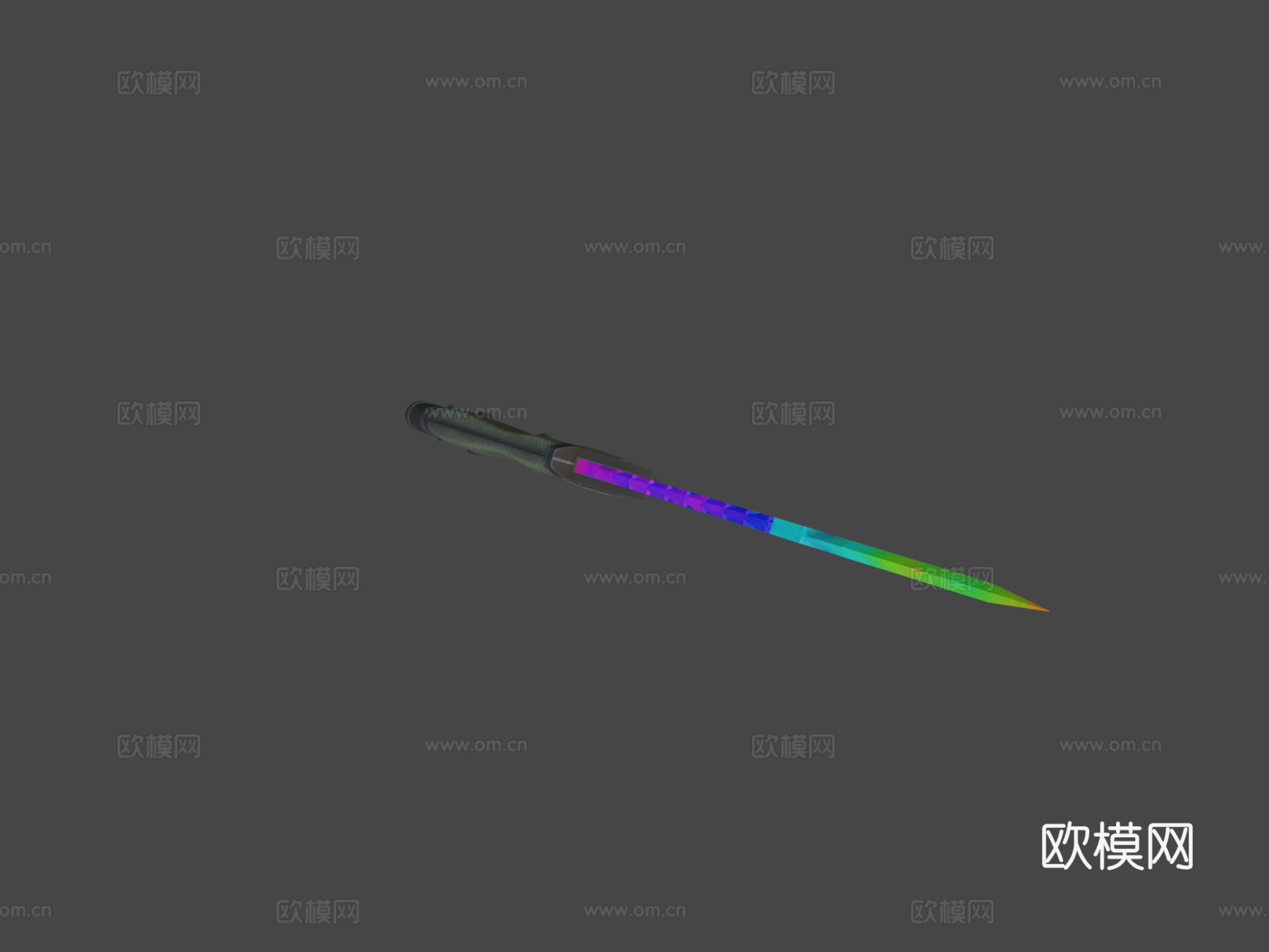 鲍伊刀彩色油墨3d模型下载（渲染图6）