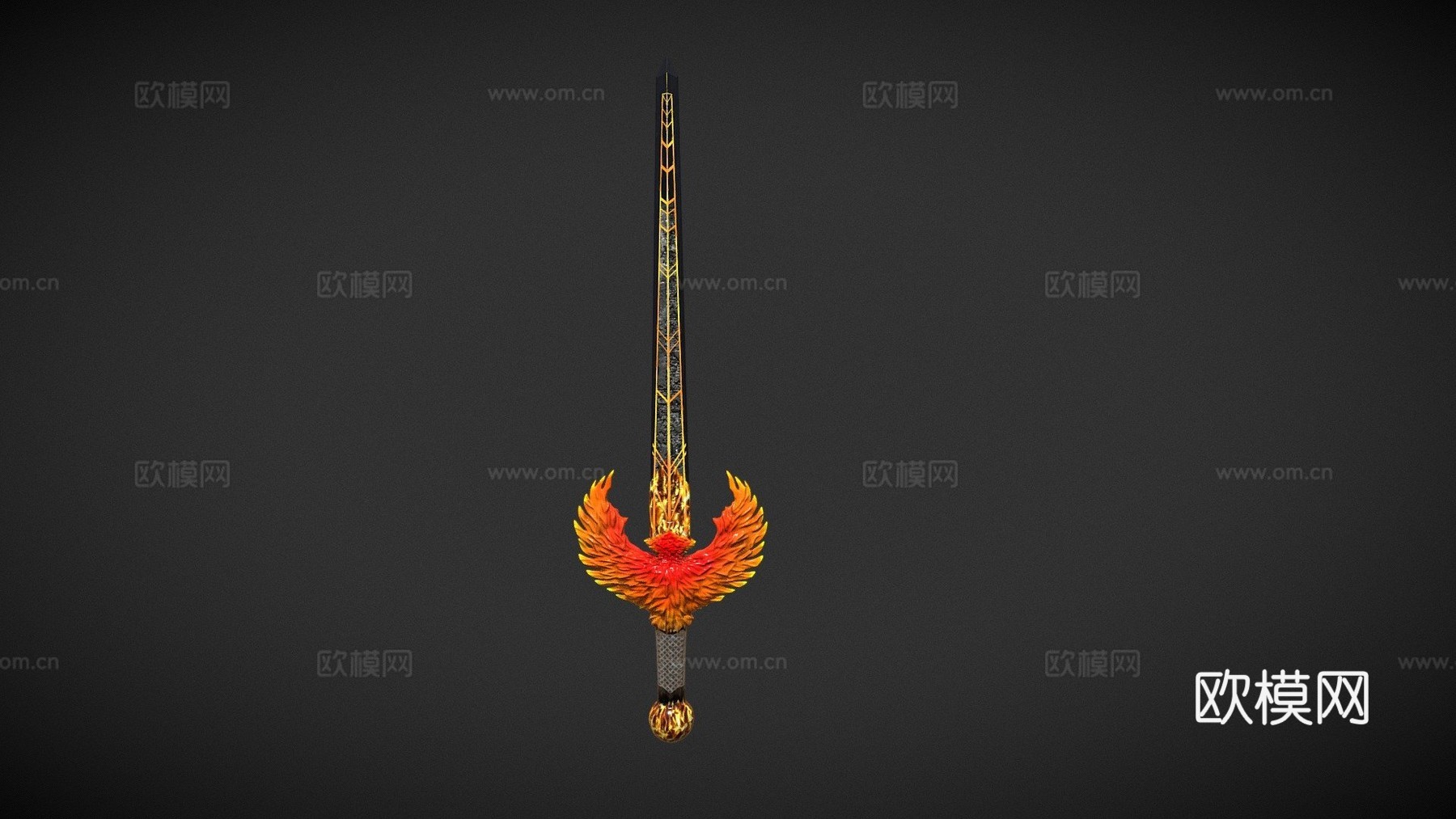 黑暗凤凰剑3d模型下载（渲染图1）