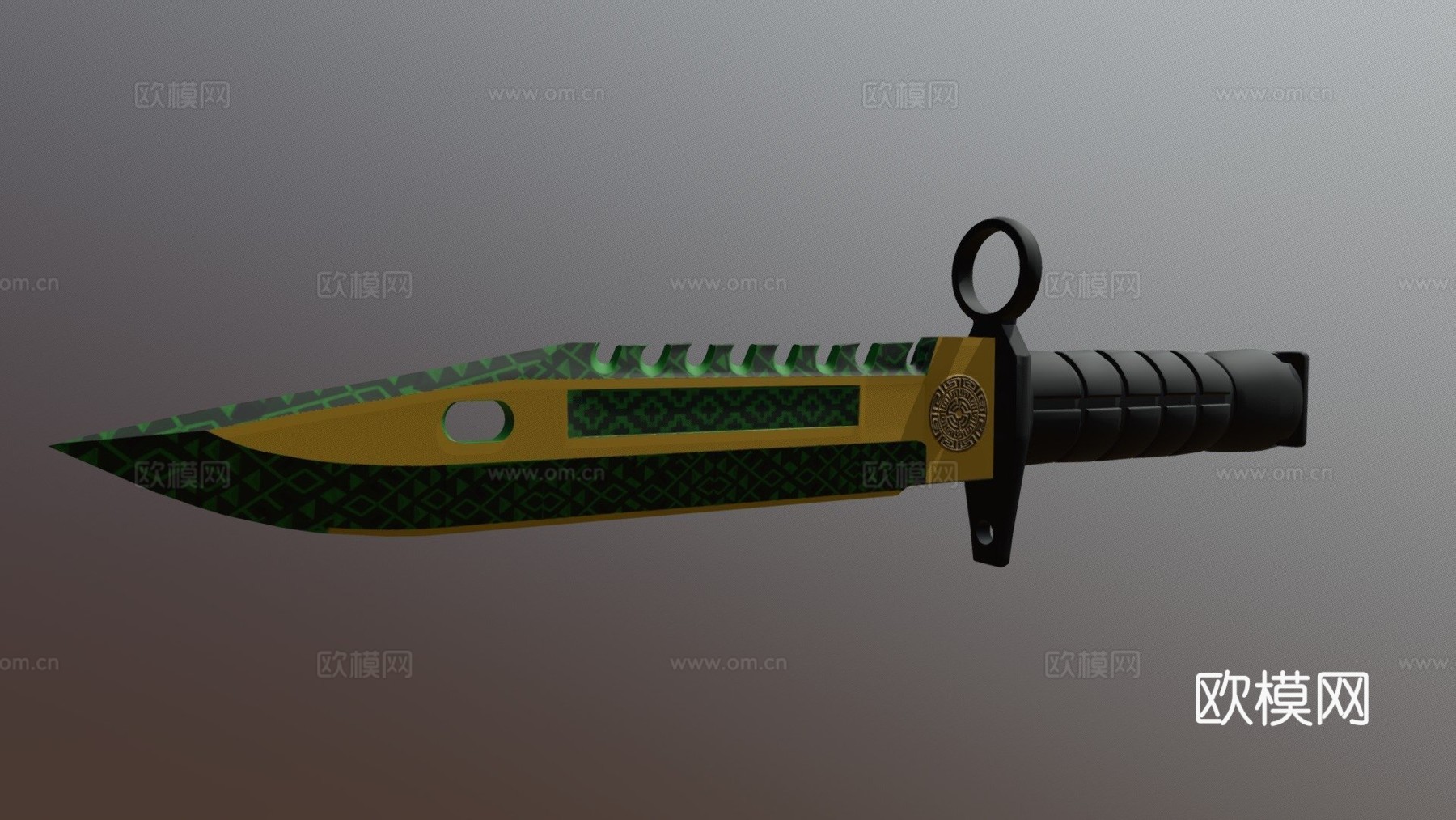 M9刺刀伊费乌拉3d模型下载（渲染图1）