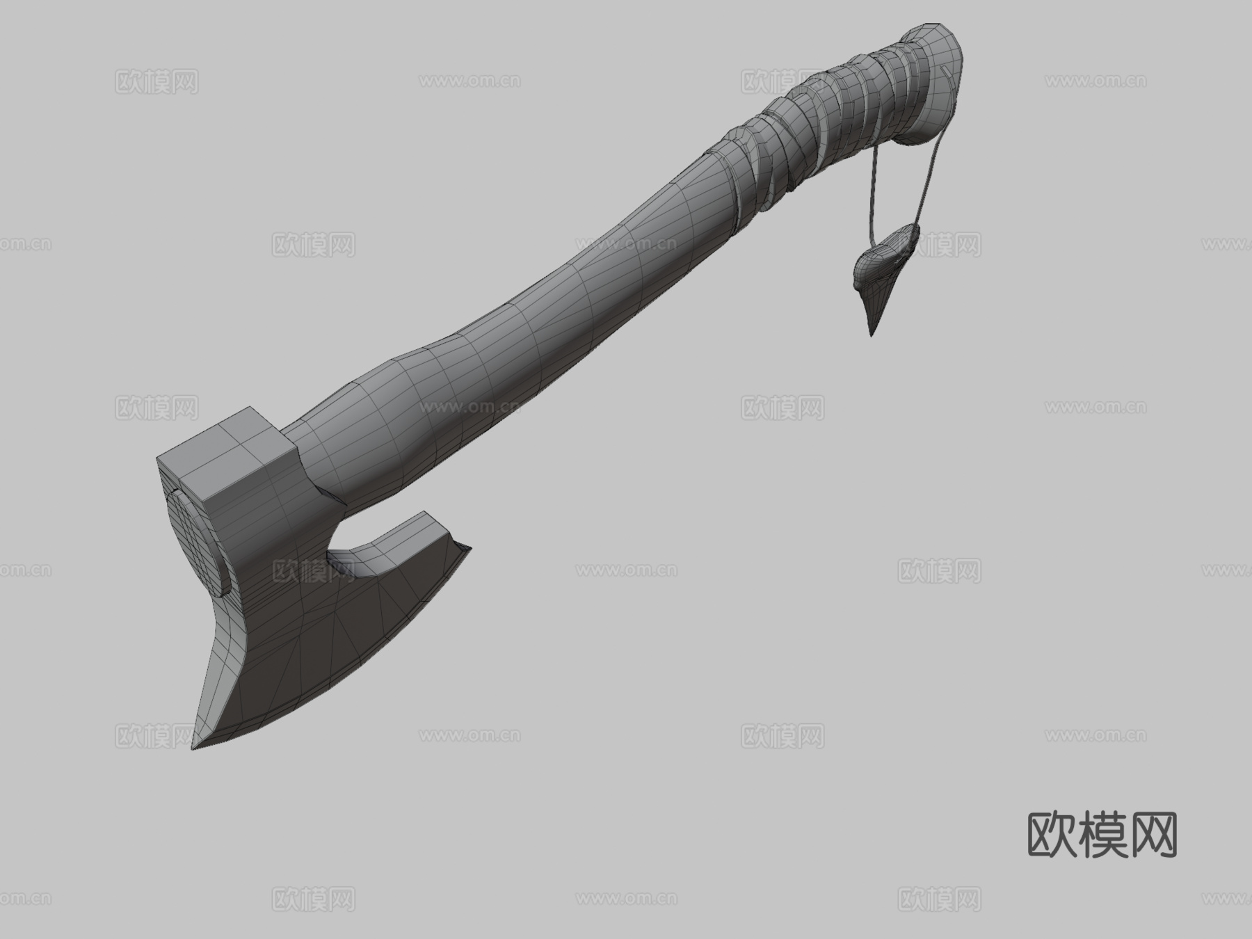 工匠手斧3d模型下载（渲染图3）