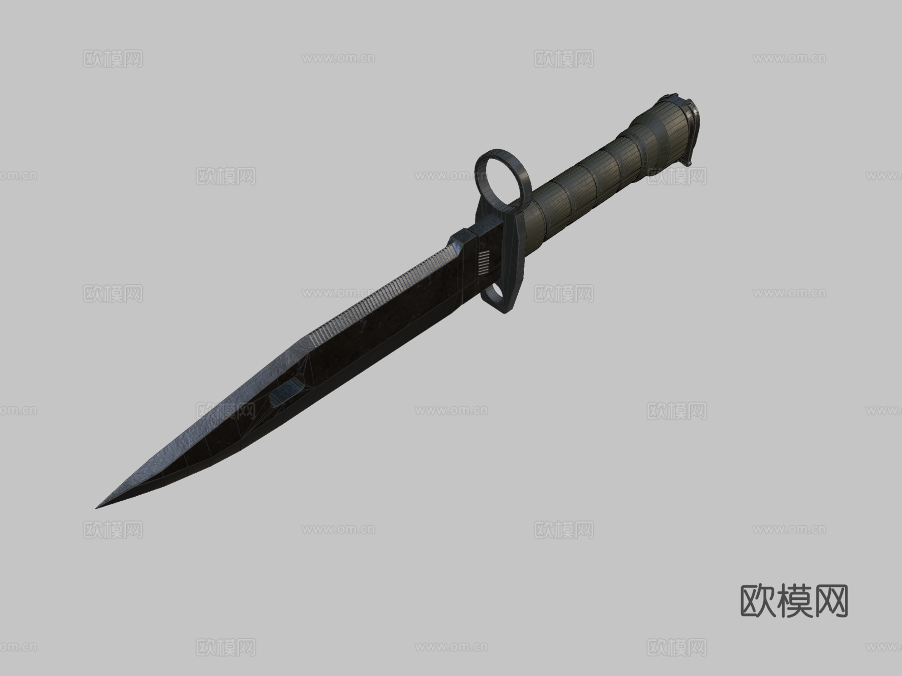 刺刀枪3d模型下载（渲染图2）