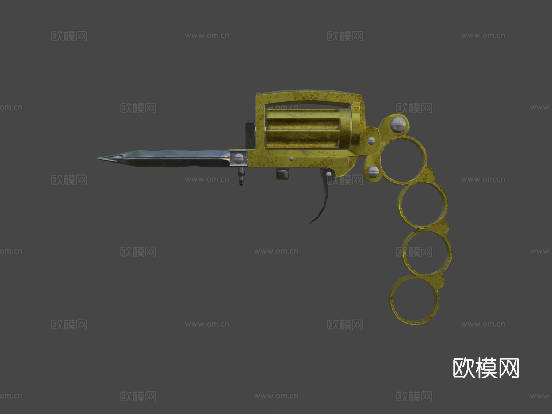 阿帕奇左轮3d模型下载（渲染图8）