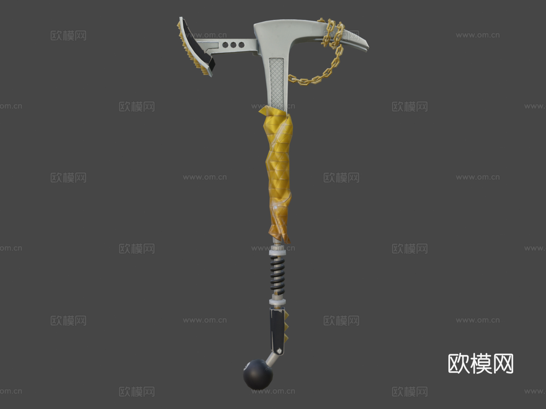 采集工具离合斧3d模型下载（渲染图5）