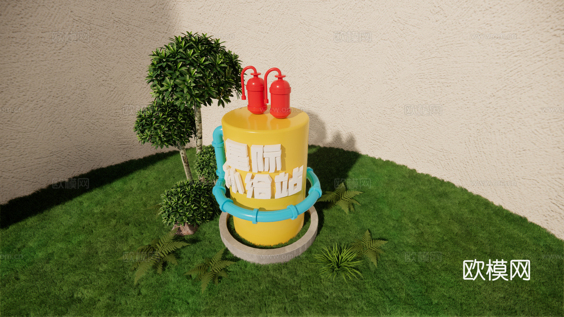 科技美陈 科技导视 公园导视 美陈导视 美陈打卡su模型