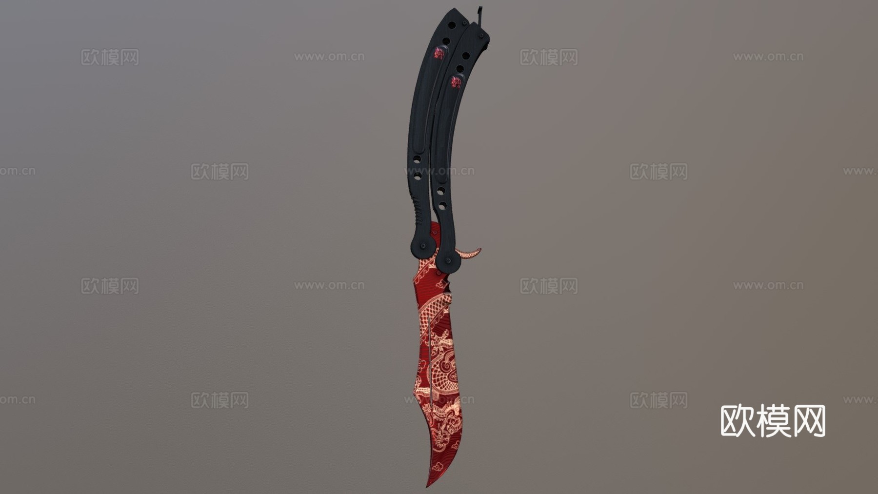 蝴蝶爱豆兔3d模型下载（渲染图1）