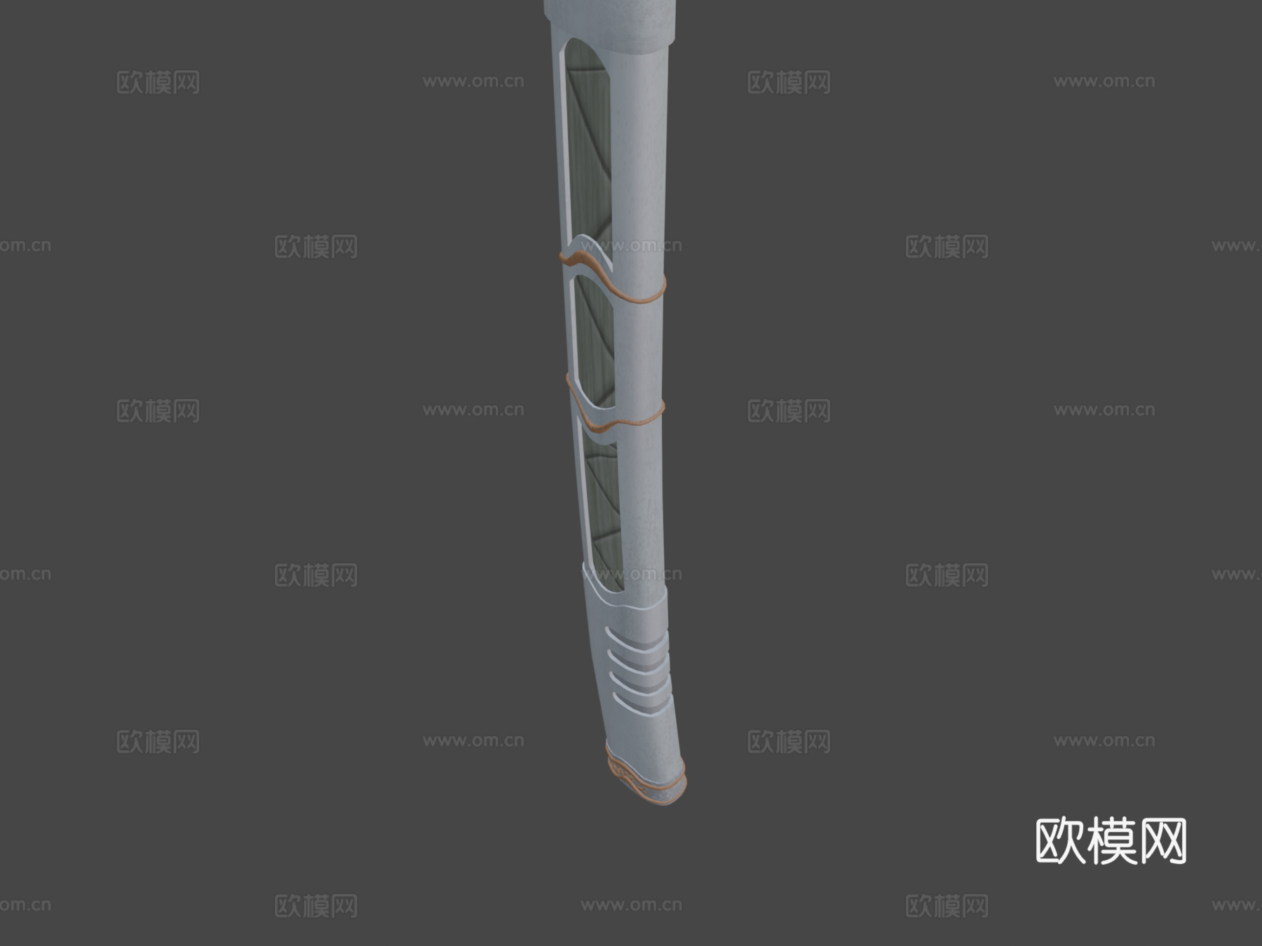 弯曲军刀柄3d模型下载（渲染图7）