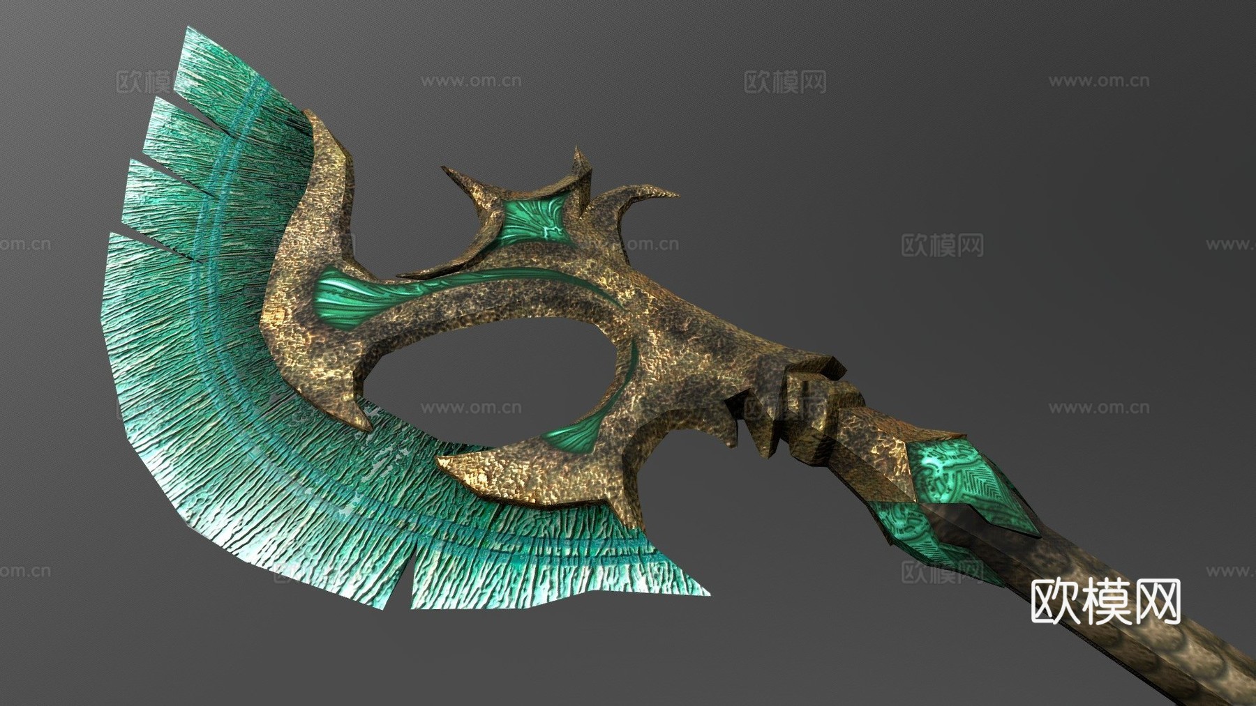 天际玻璃斧3d模型下载（渲染图1）