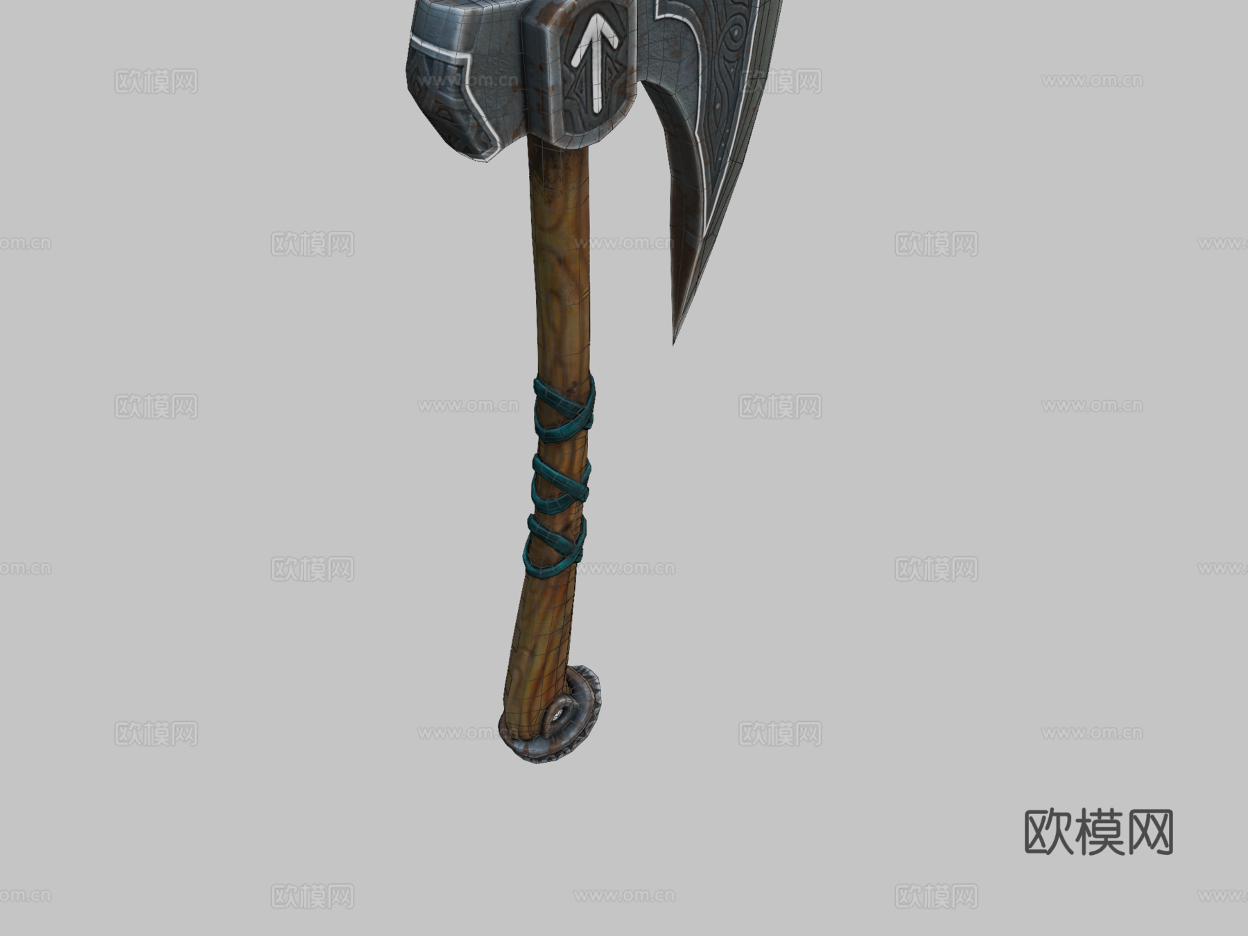 北欧战斧3d模型下载（渲染图2）