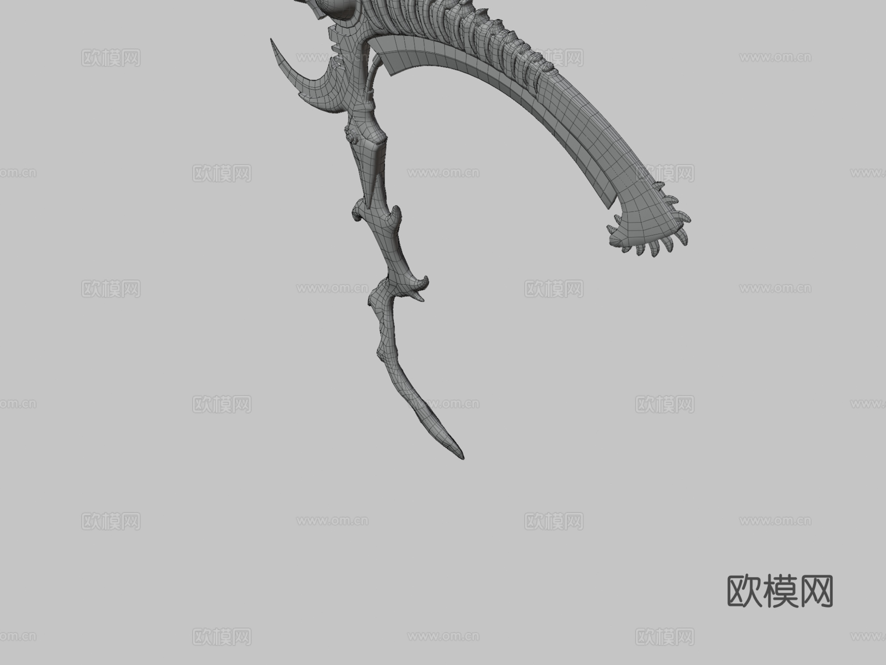 寂静莫塔里昂镰刀3d模型下载（渲染图3）