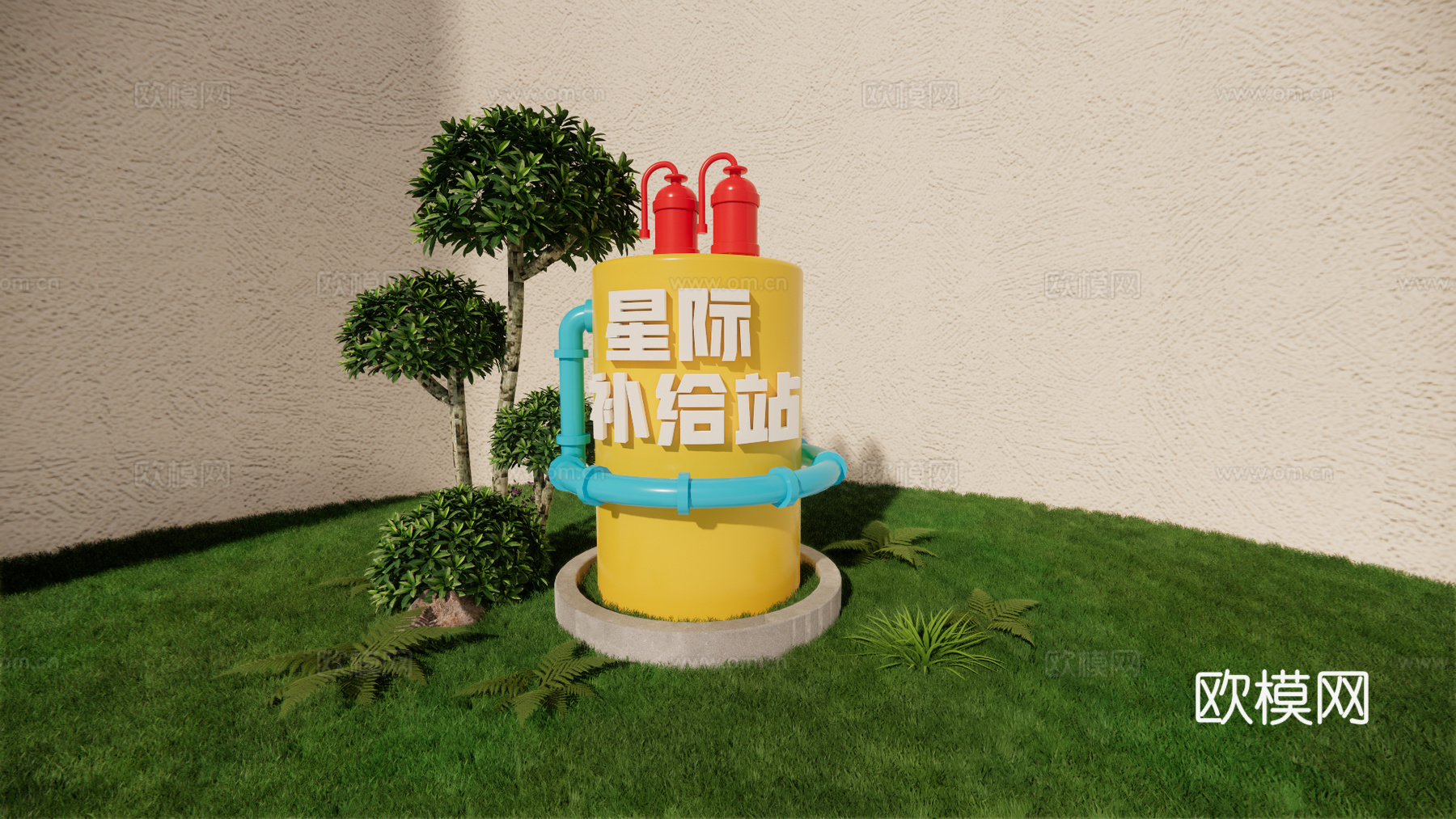 科技美陈 科技导视 公园导视 美陈导视 美陈打卡su模型