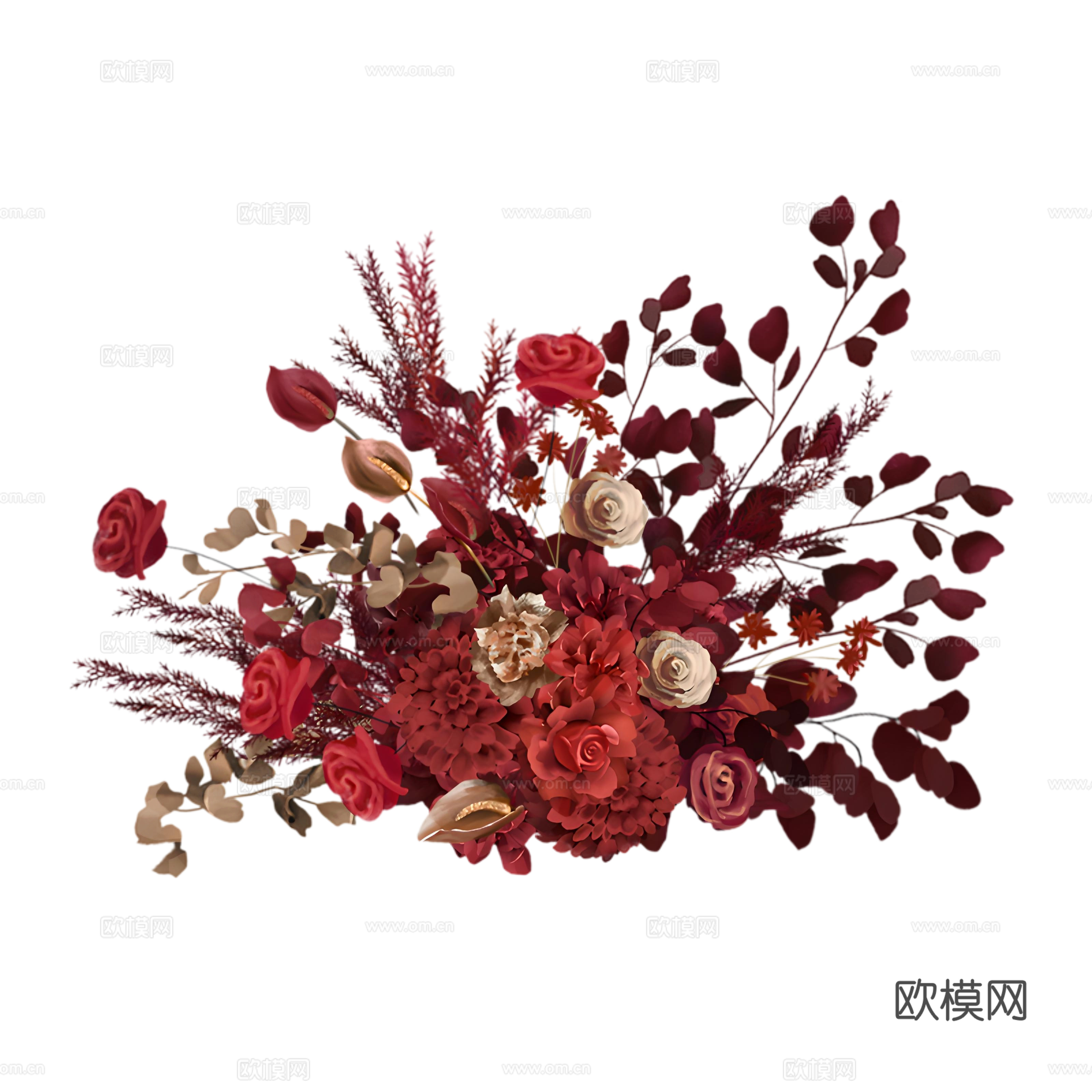 现代花卉植物PNG免抠