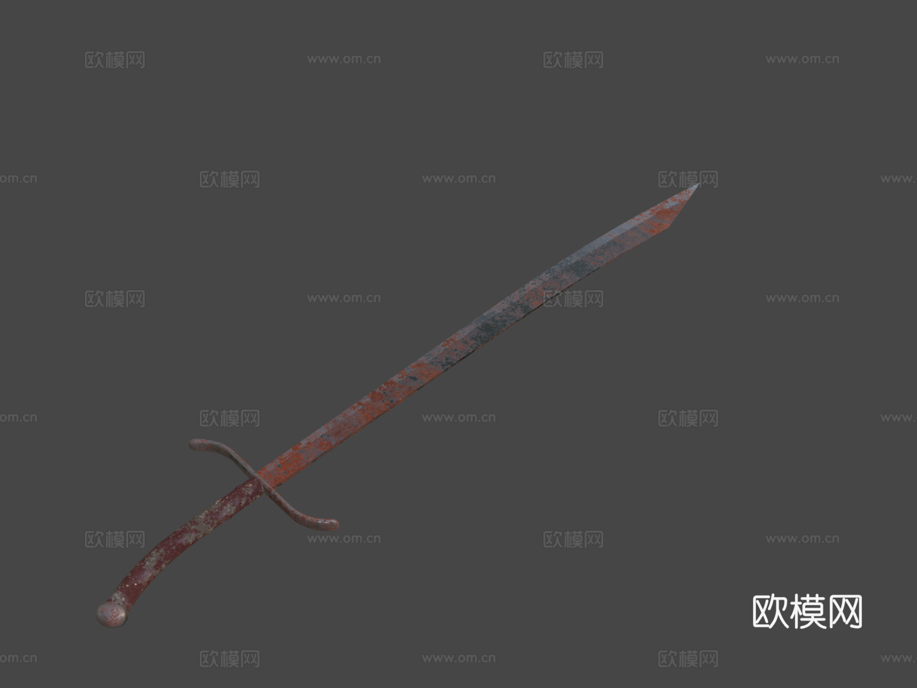 海盗军刀脏污3d模型下载（渲染图6）