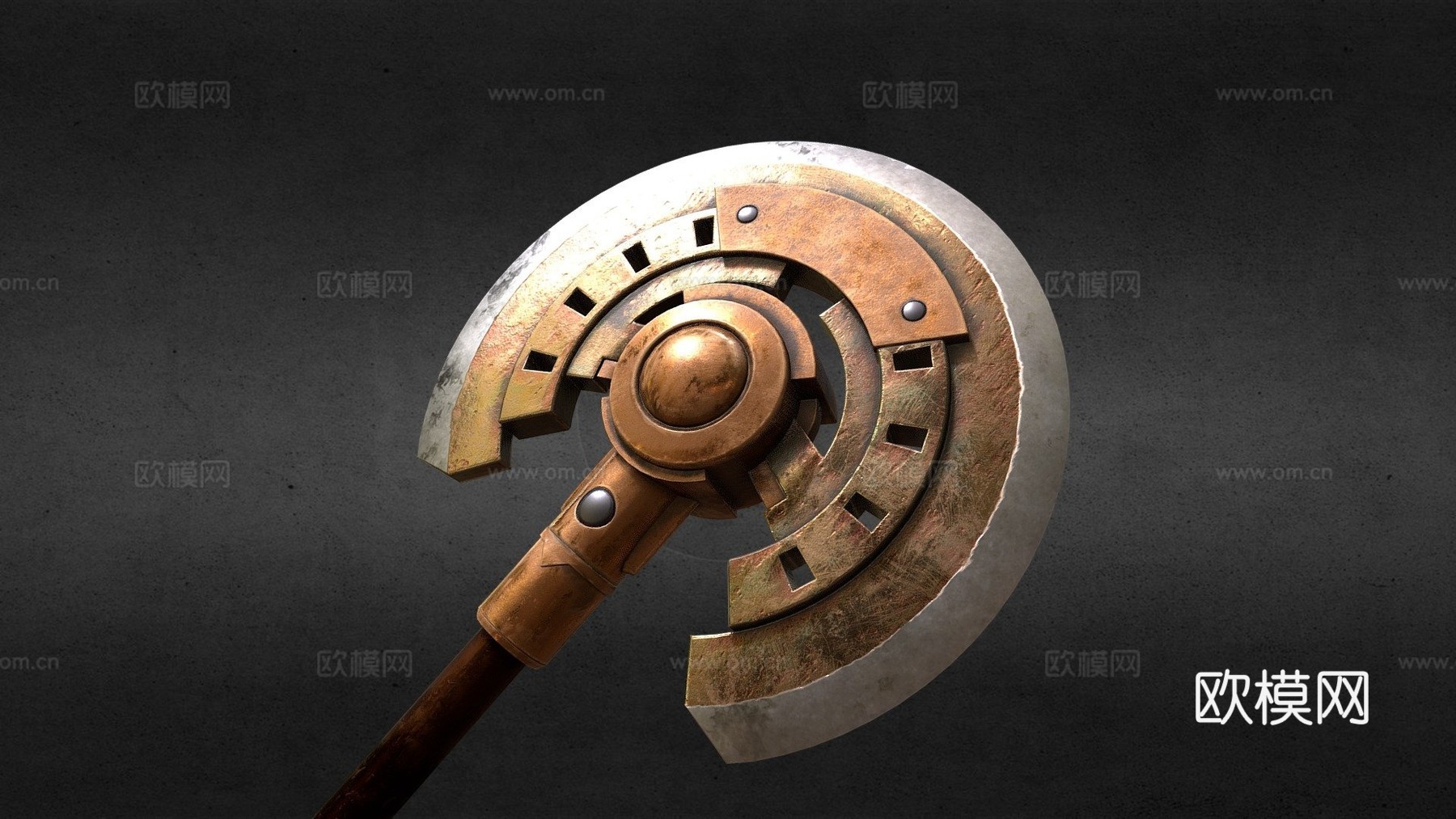 矮人战斧3d模型下载（渲染图1）