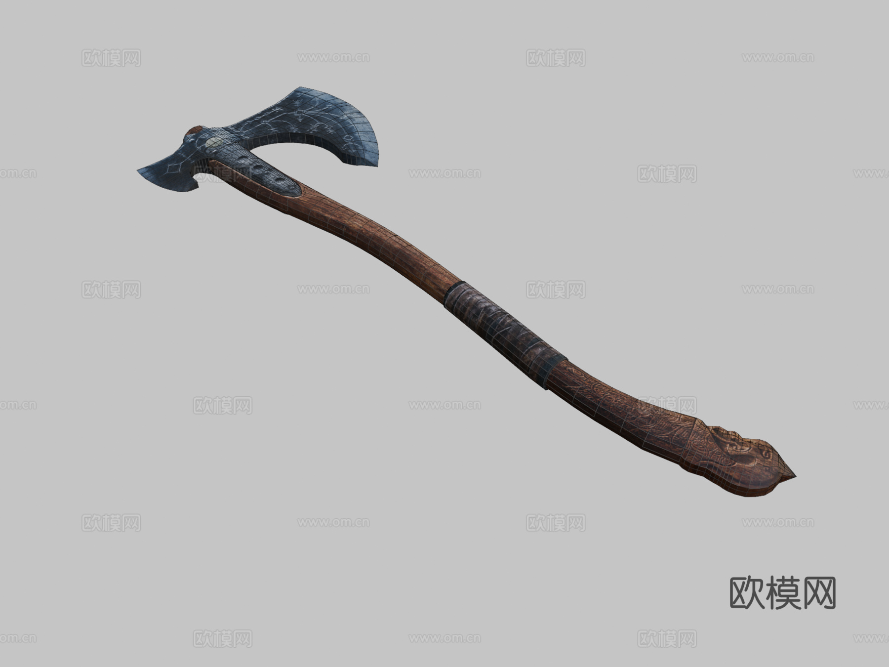 战神之斧3d模型下载（渲染图2）