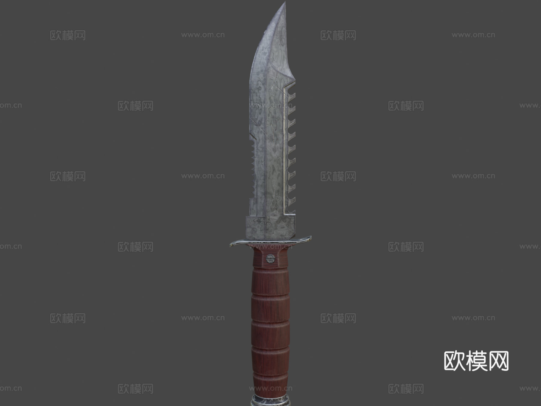 军刀低多边形3d模型下载（渲染图6）