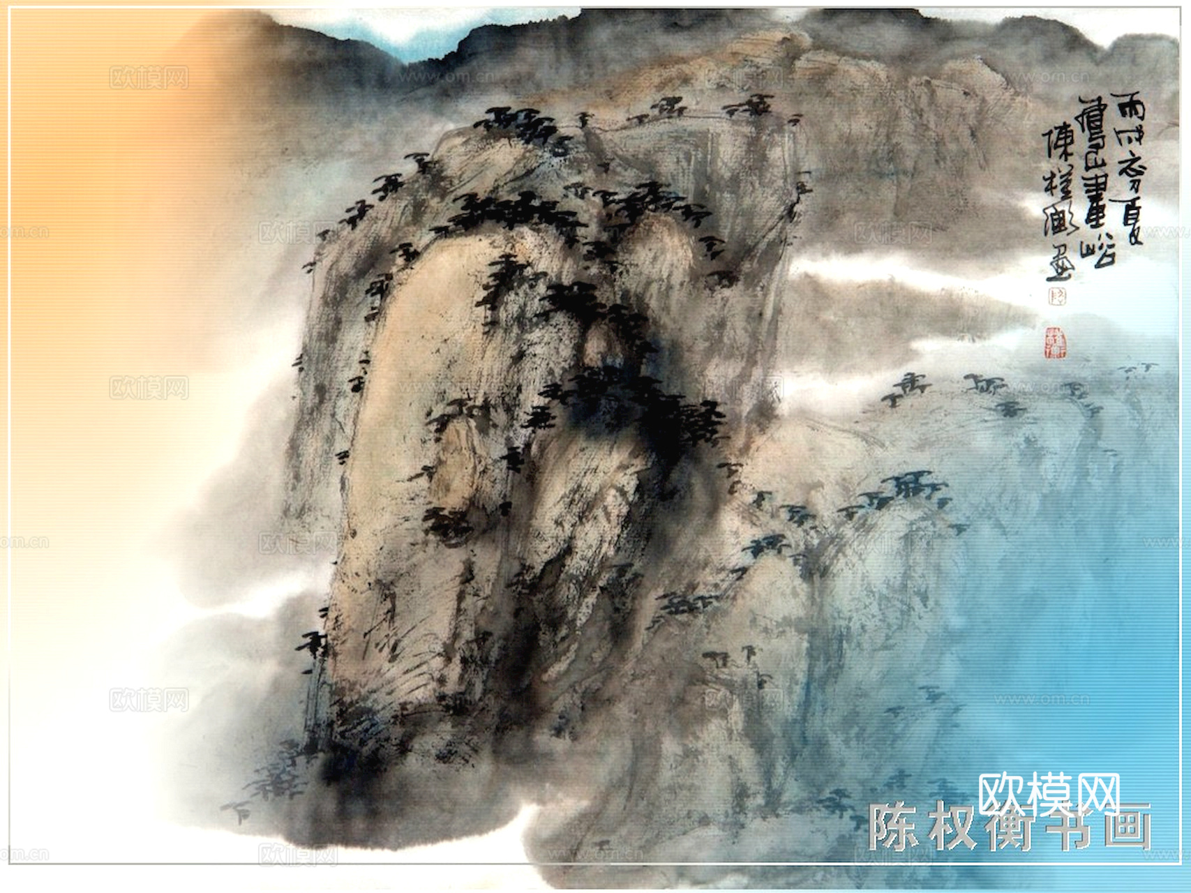 中式新中式挂画壁画字画山水花鸟背景墙壁纸装饰画抽象画油画下载