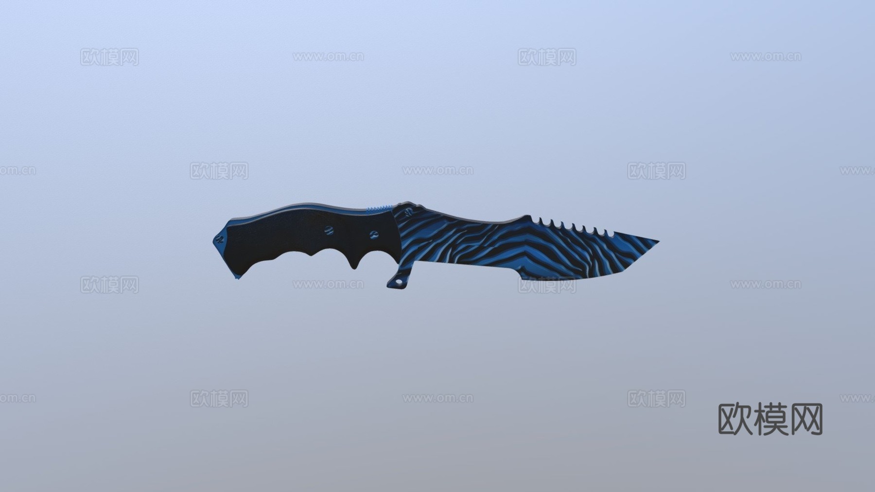 猎人刀擦伤蓝3d模型下载（渲染图1）