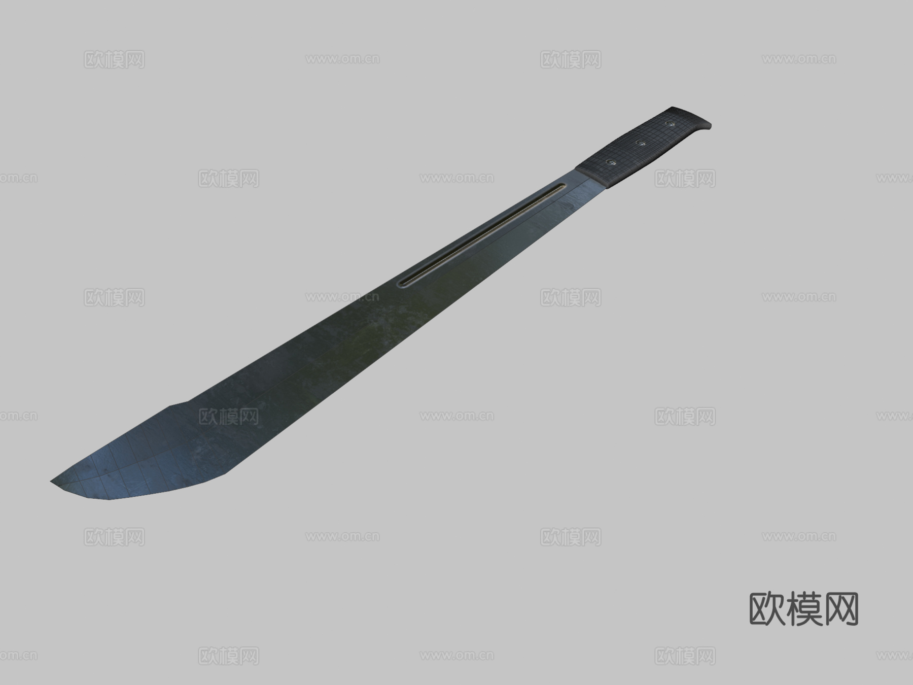 简易砍刀3d模型下载（渲染图2）