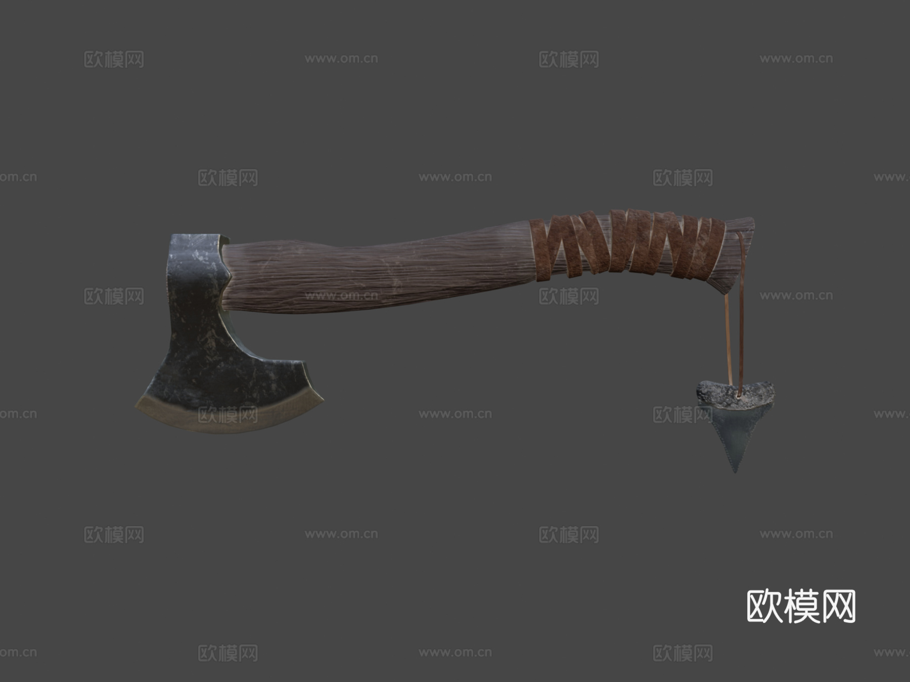 工匠手斧3d模型下载（渲染图5）