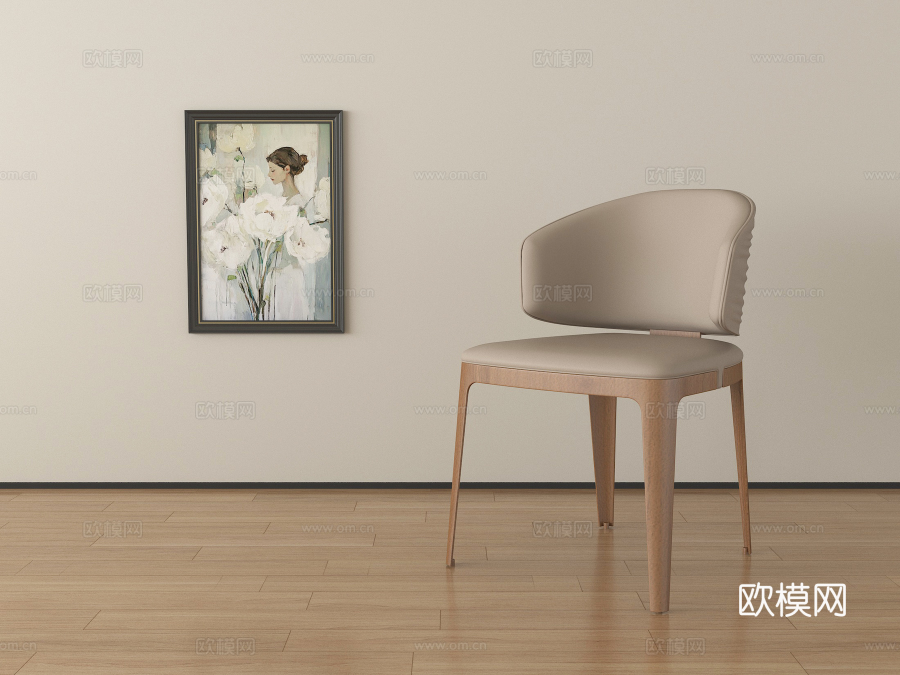 现代休闲椅 单椅 餐椅su模型