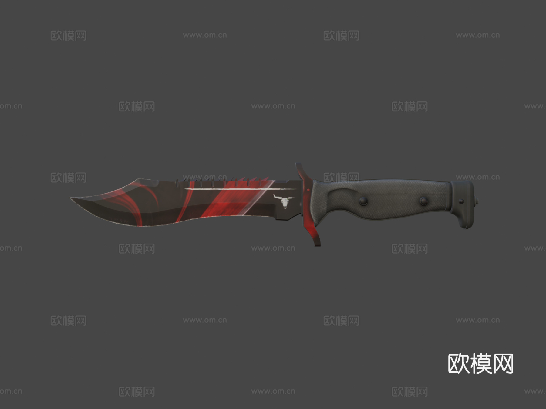 鲍伊猎刀苏格兰纹2号3d模型下载（渲染图6）