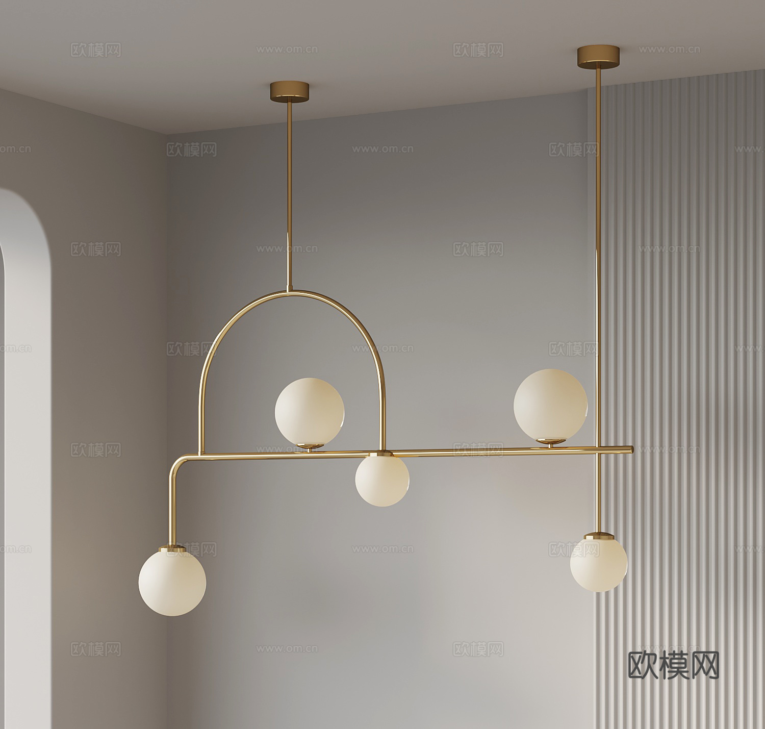 金属吊灯su模型