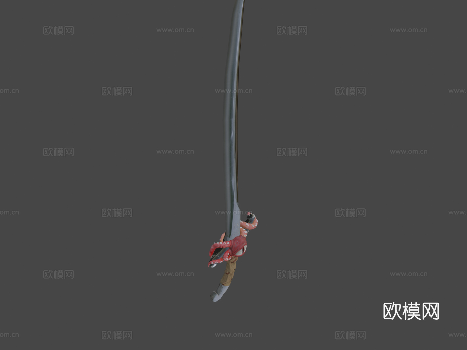 恶魔剑低多边形3d模型下载（渲染图6）