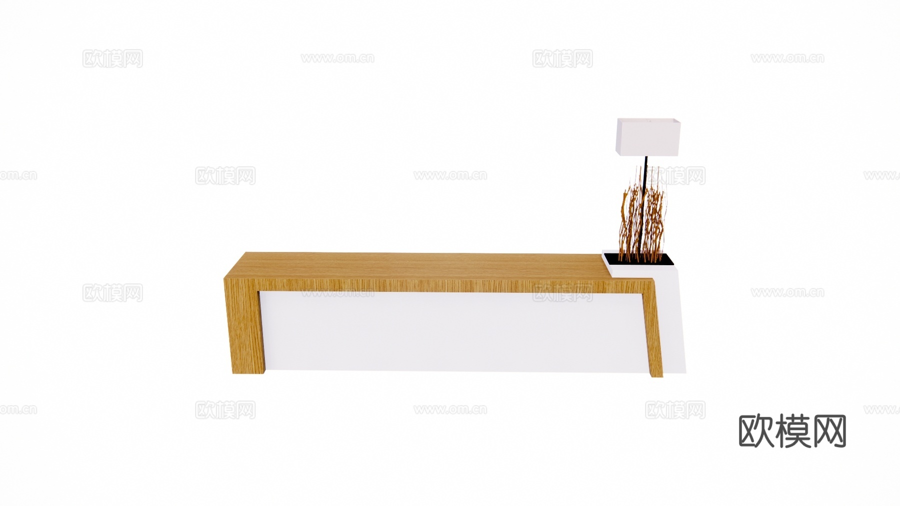 前台接待 接待 办公室 电脑su模型