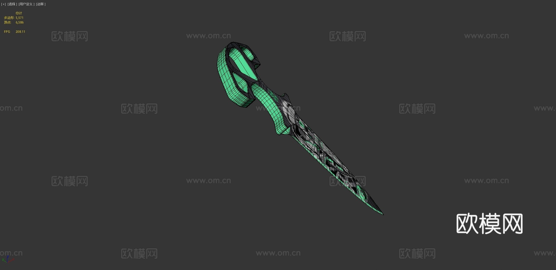 赛博爱推3d模型下载（渲染图4）