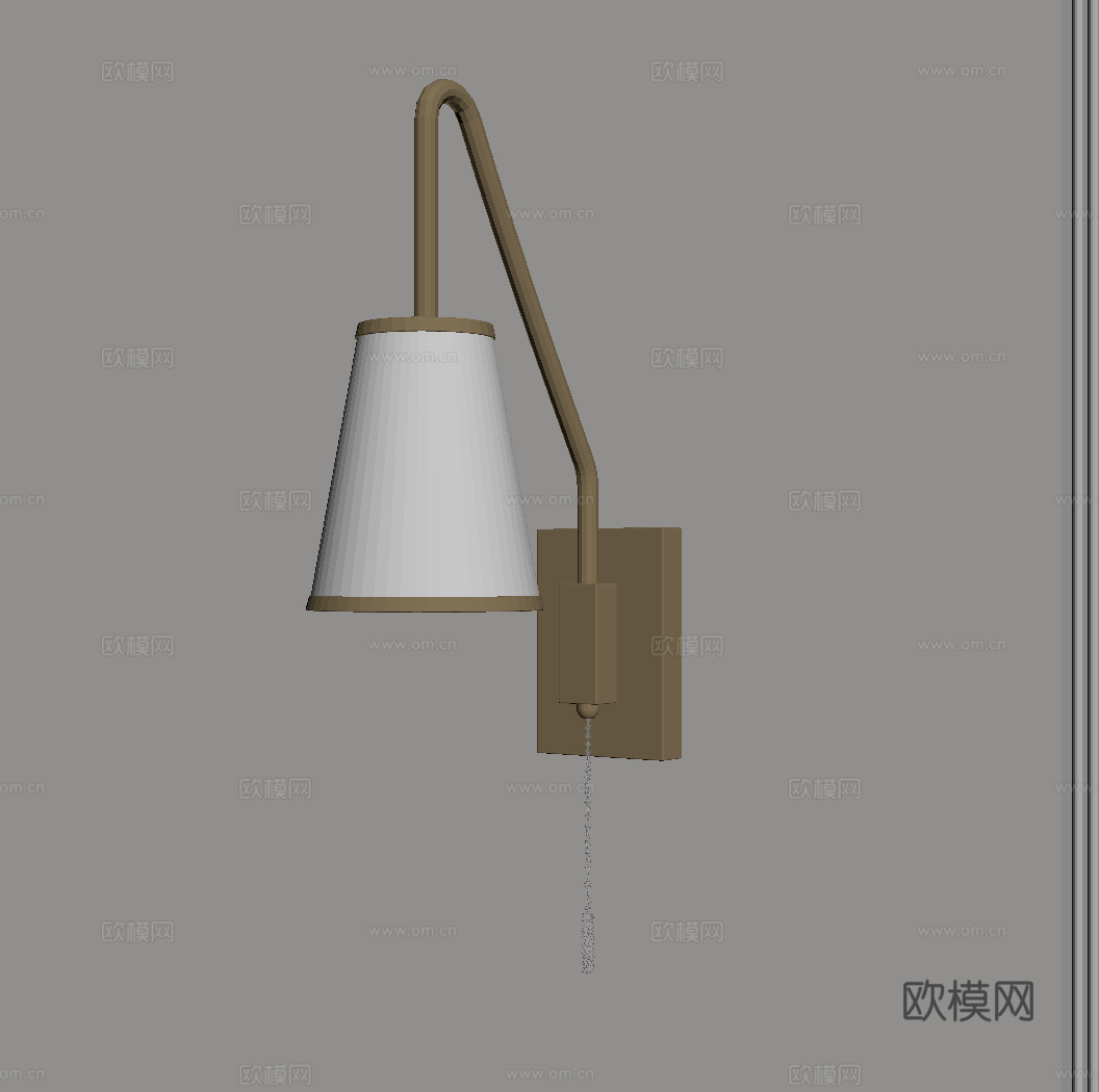 现代壁灯su模型下载（渲染图2）