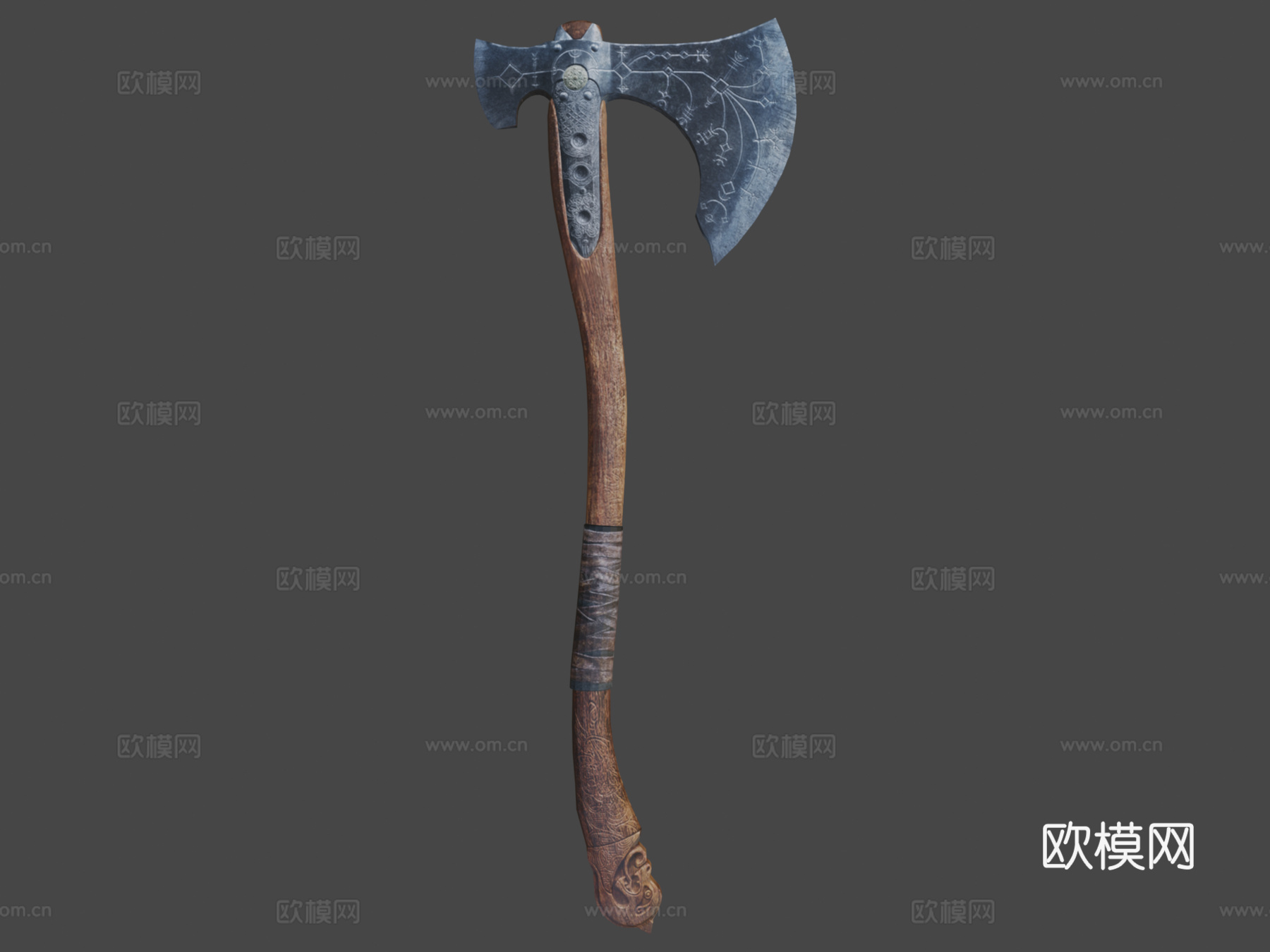 战神之斧3d模型下载（渲染图7）