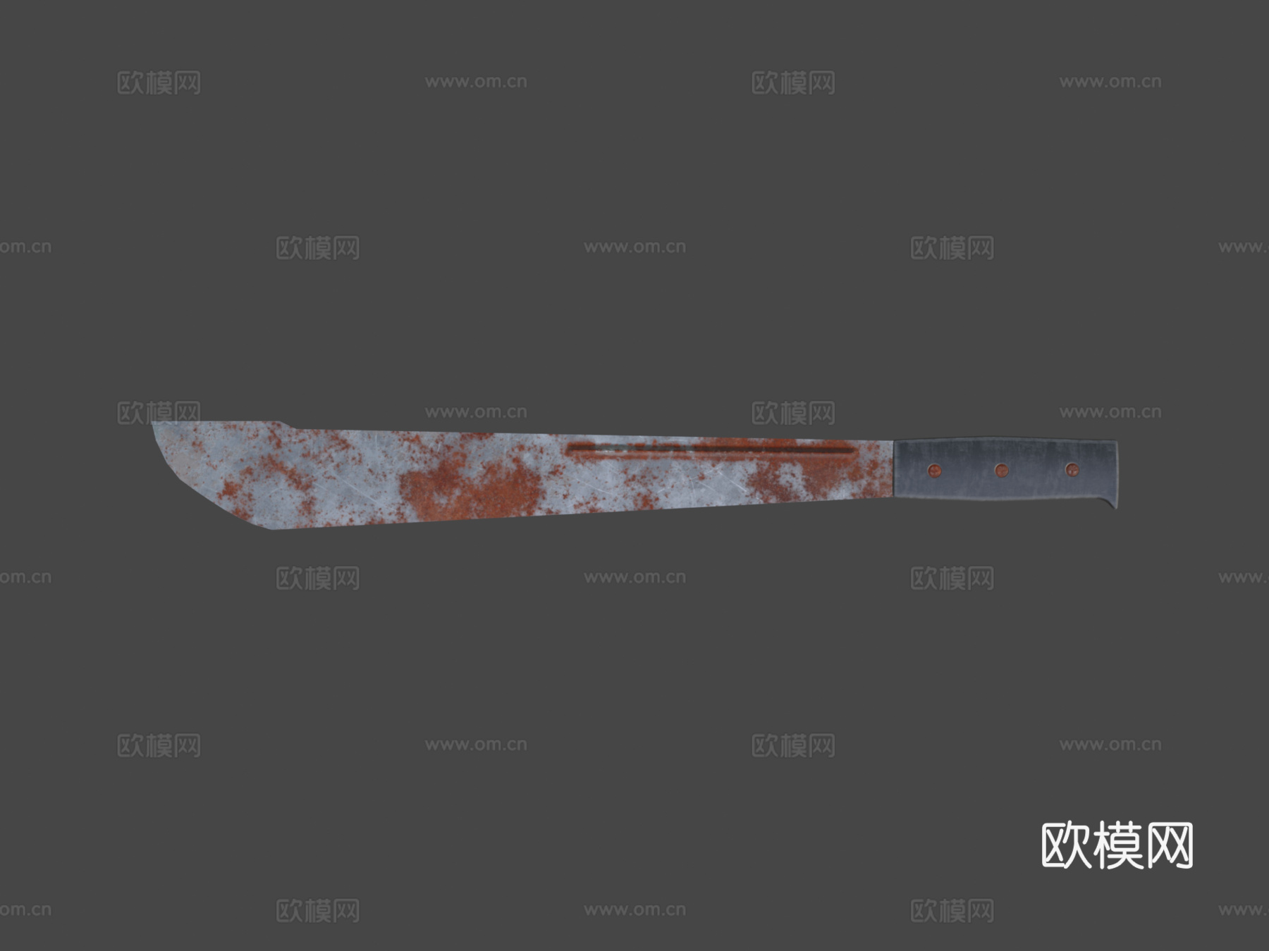 简易砍刀生锈3d模型下载（渲染图7）