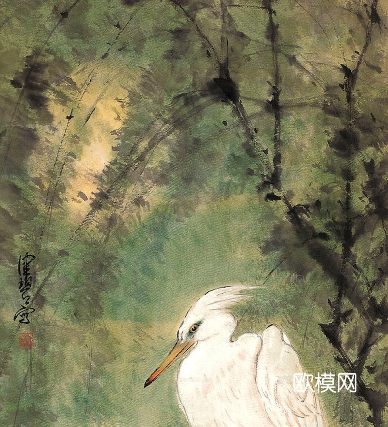 中式新中式挂画壁画字画山水花鸟背景墙壁纸装饰画抽象画油画下载