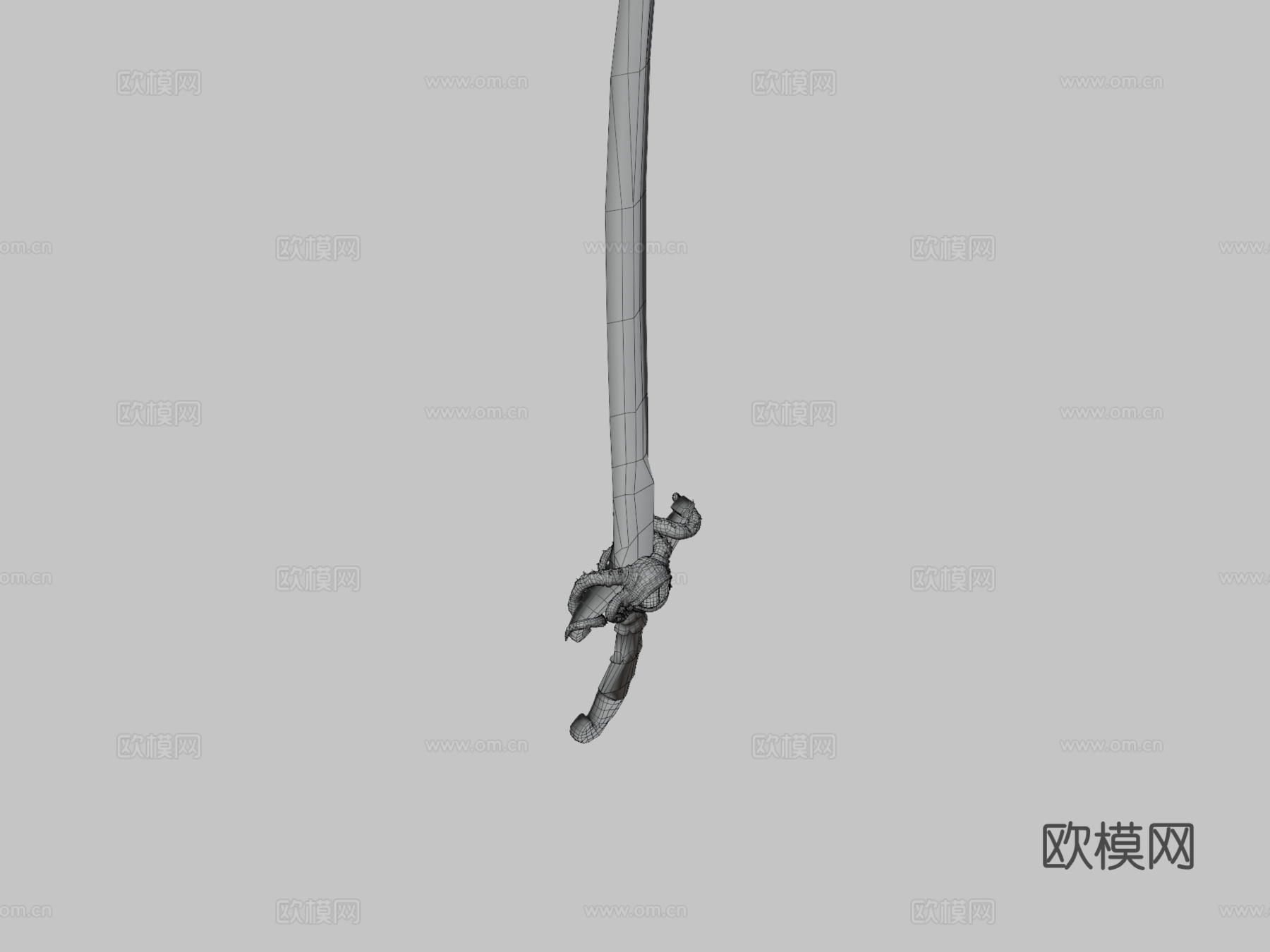 恶魔剑低多边形3d模型下载（渲染图3）