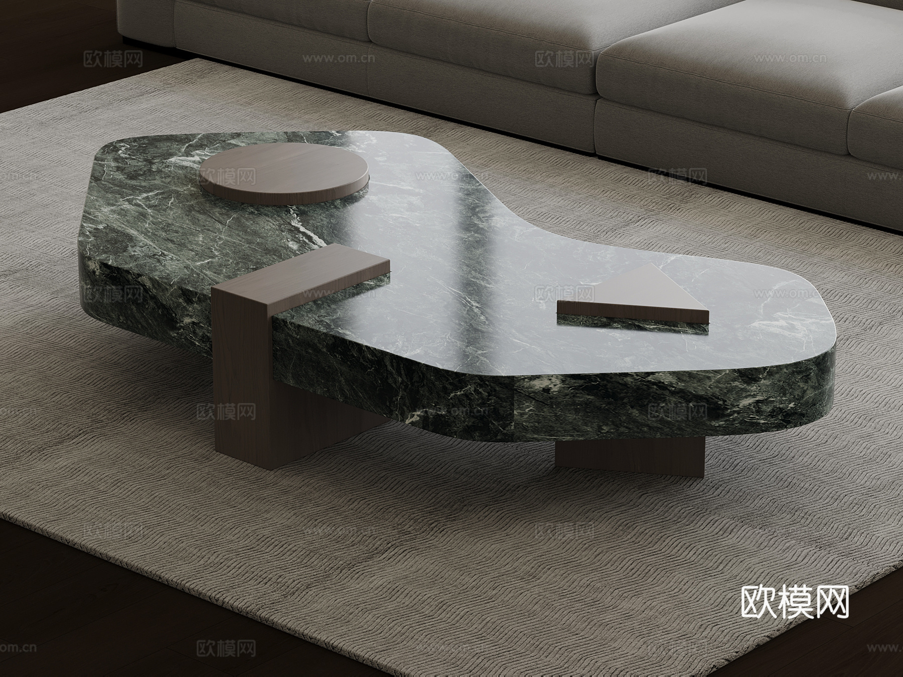 意式茶几su模型