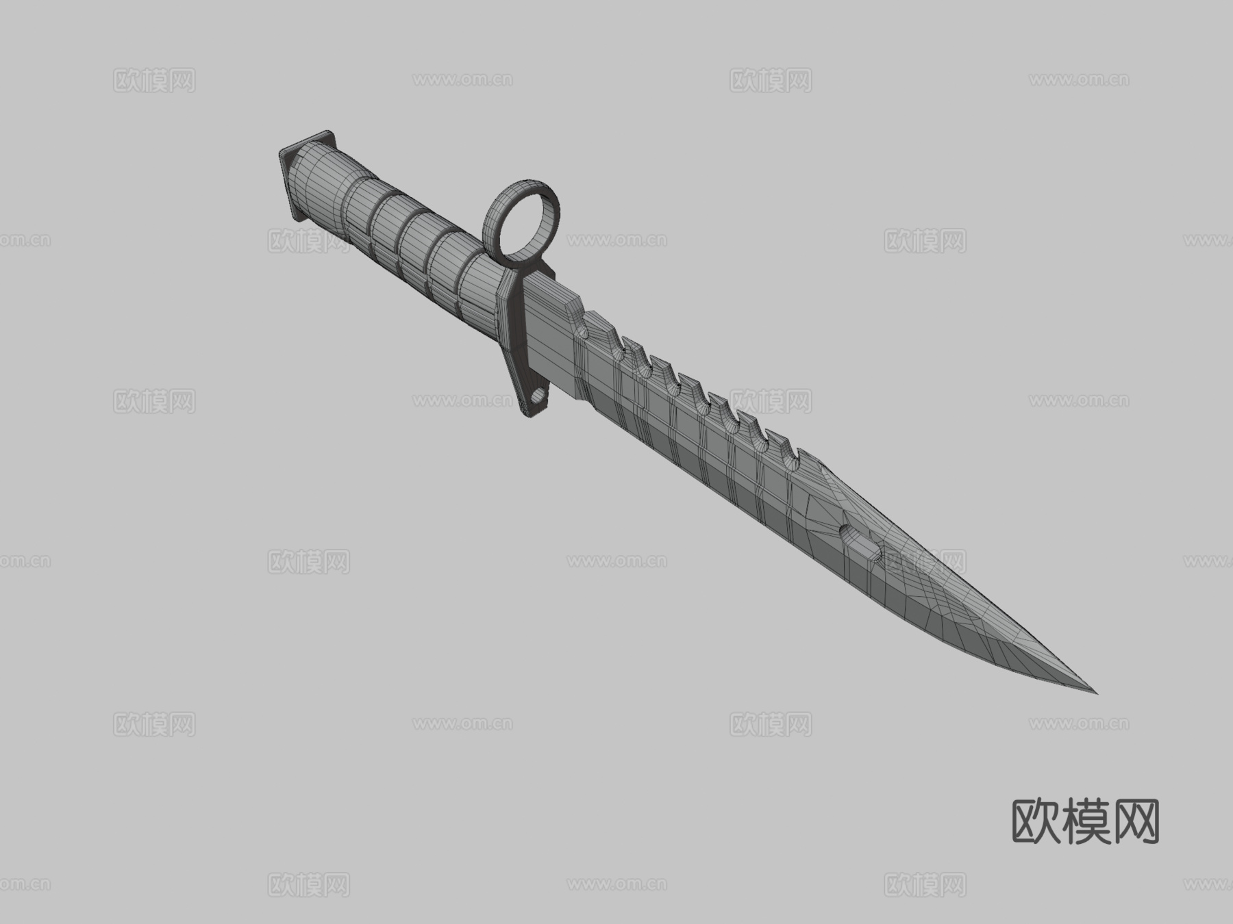 M9刺刀3d模型下载（渲染图3）