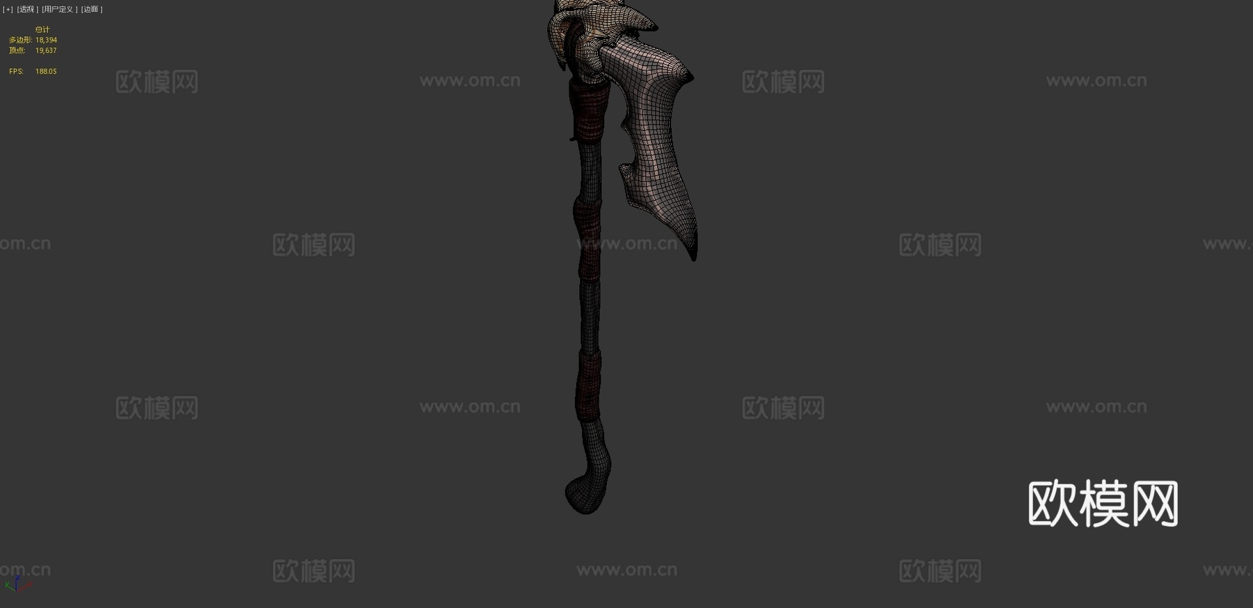 骨斧3d模型下载（渲染图4）