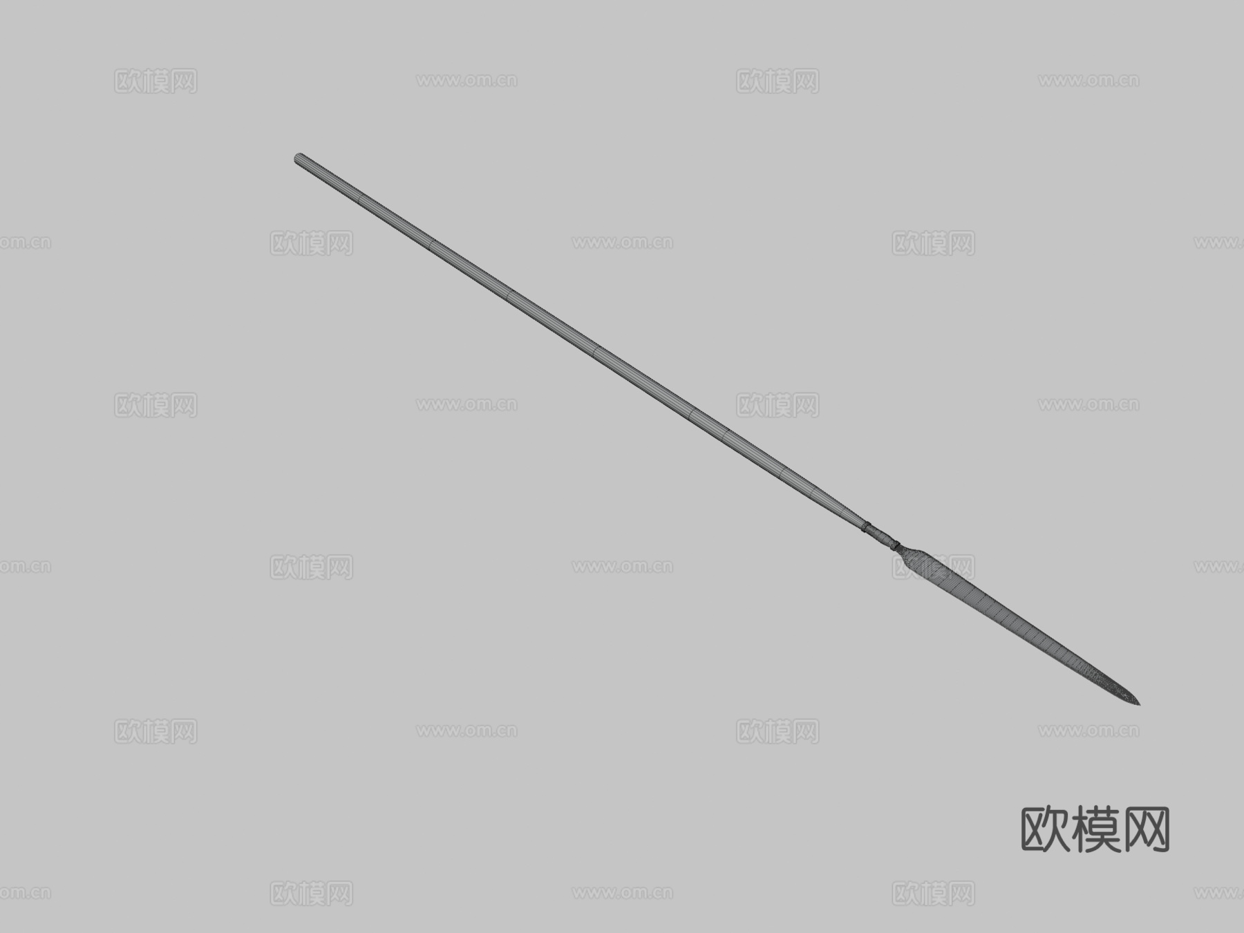古老长矛3d模型下载（渲染图3）