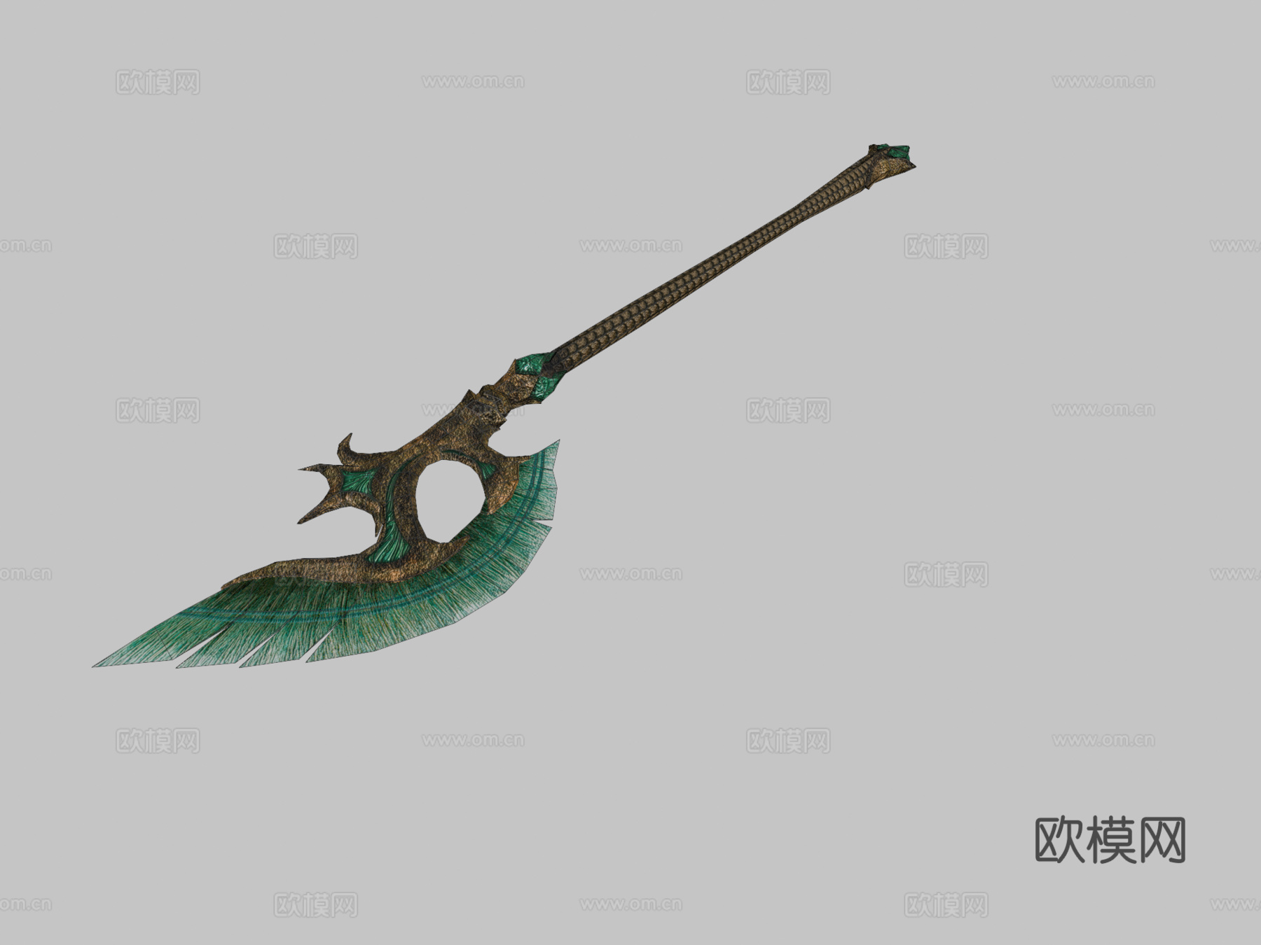 天际玻璃斧3d模型下载（渲染图2）