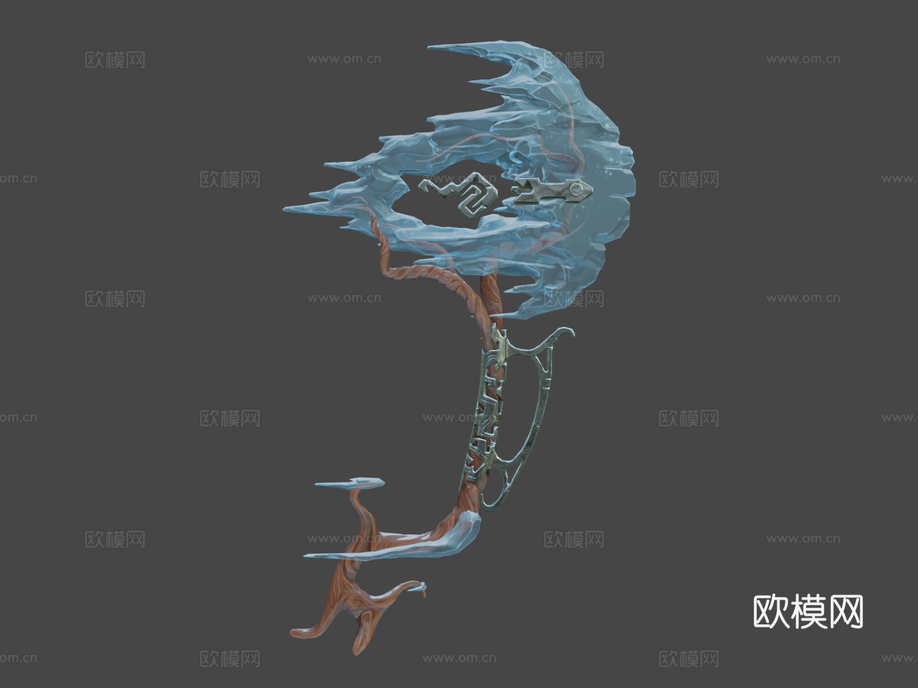 霜风风格化幻想斧作者Math Roodhuizen3d模型下载（渲染图8）