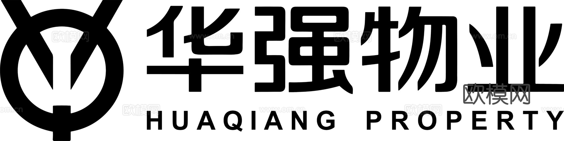 华强物业，物业管理logo