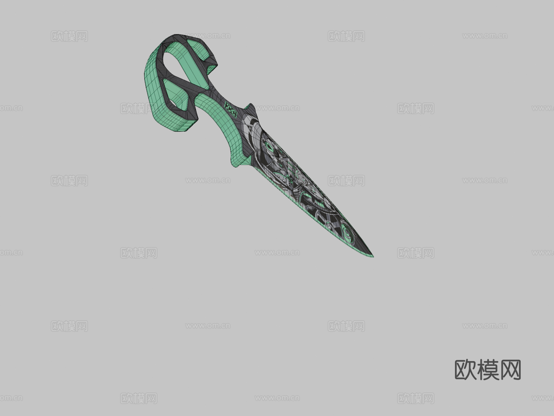 赛博爱推3d模型下载（渲染图2）