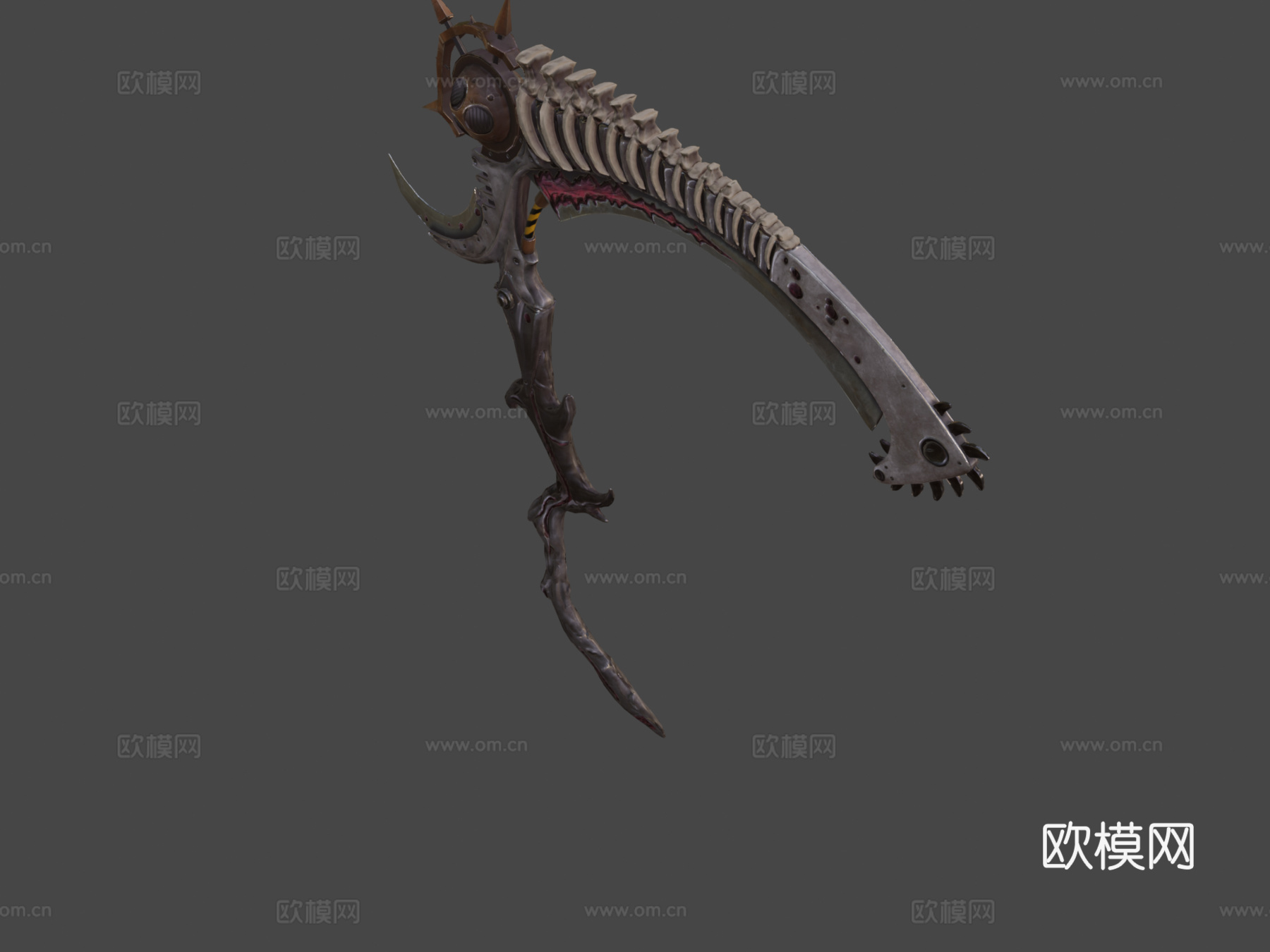 寂静莫塔里昂镰刀3d模型下载（渲染图8）
