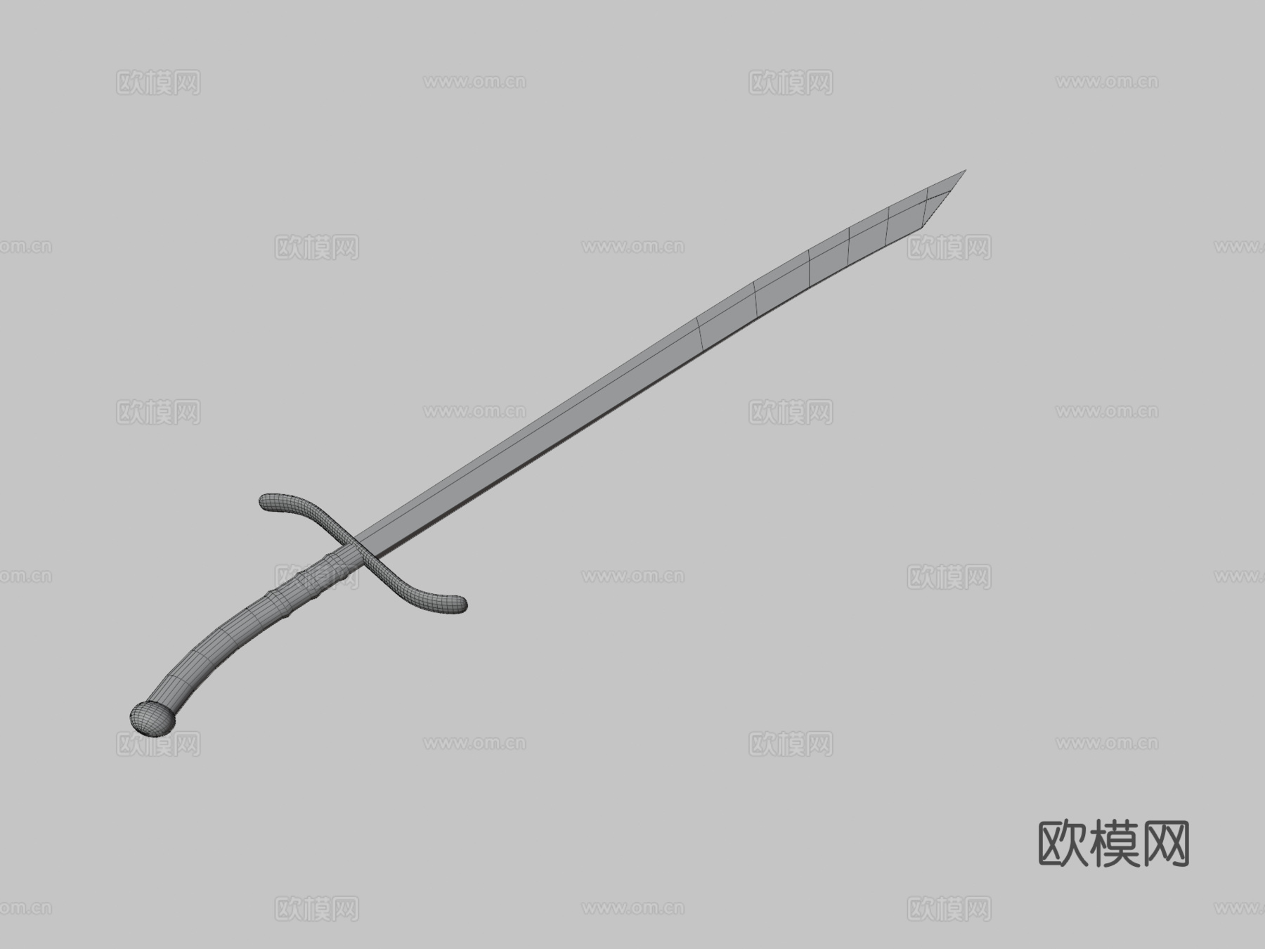 海盗军刀脏污3d模型下载（渲染图3）