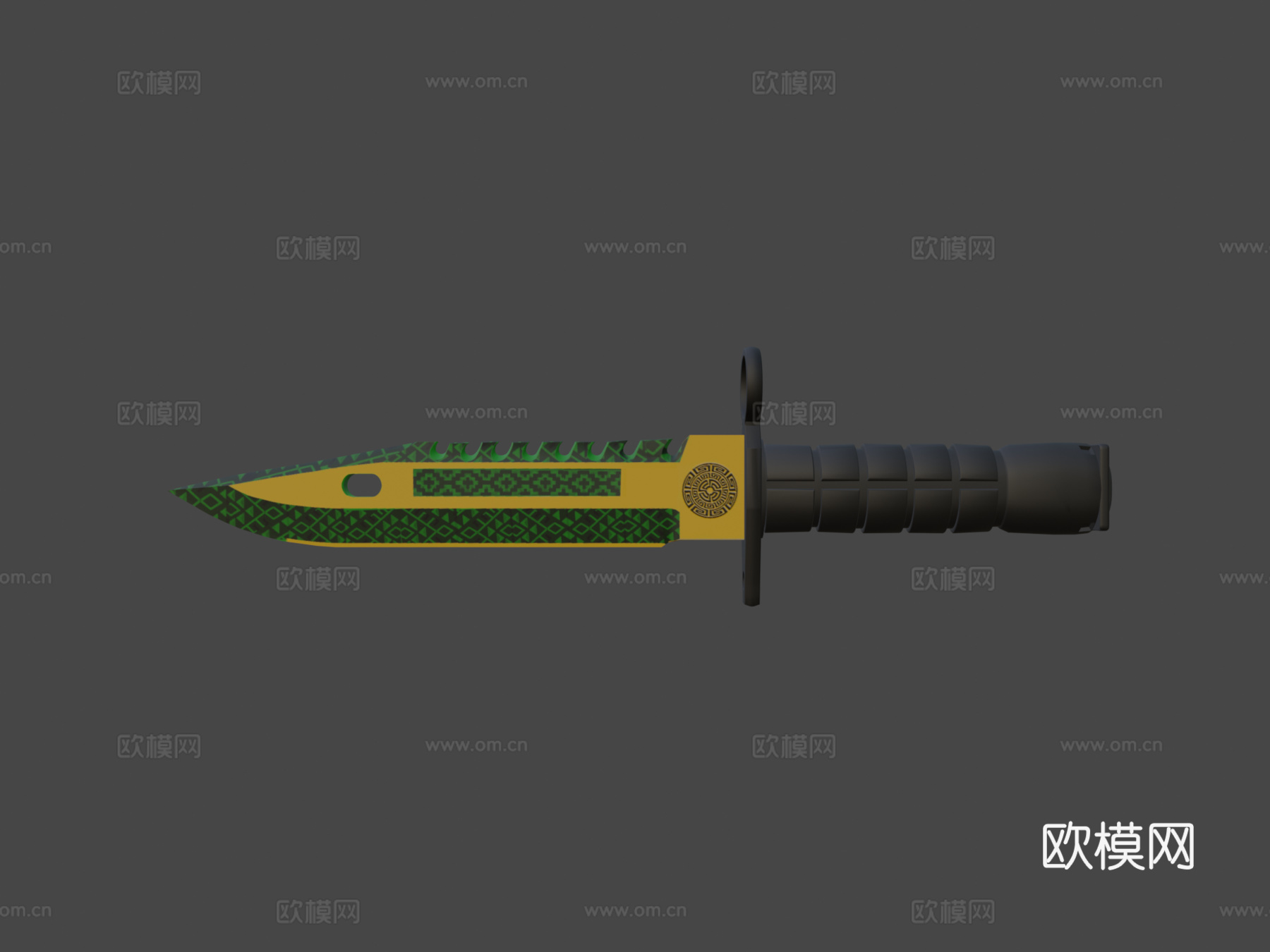 M9刺刀伊费乌拉3d模型下载（渲染图8）