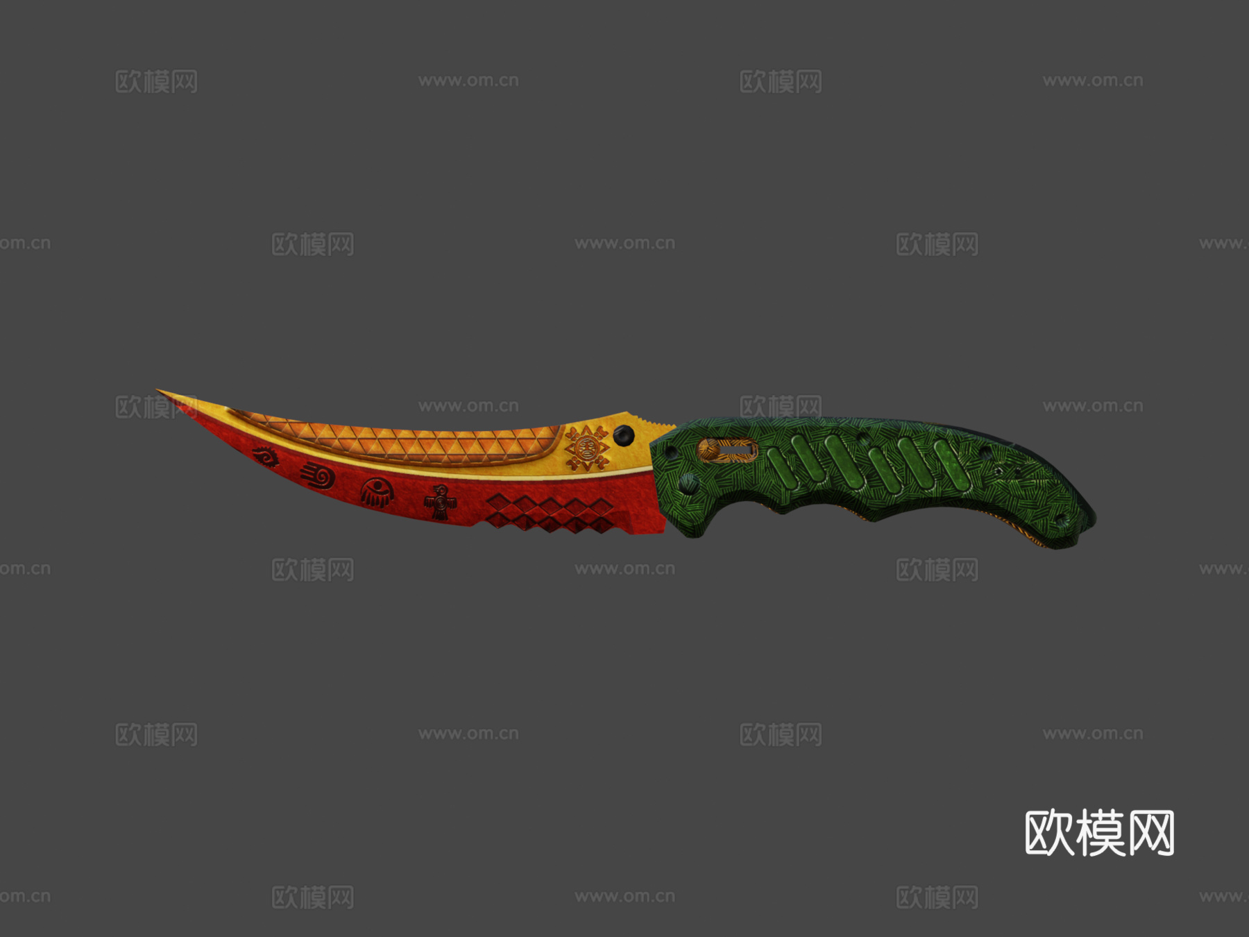 翻转刀钱蒂科3d模型下载（渲染图6）